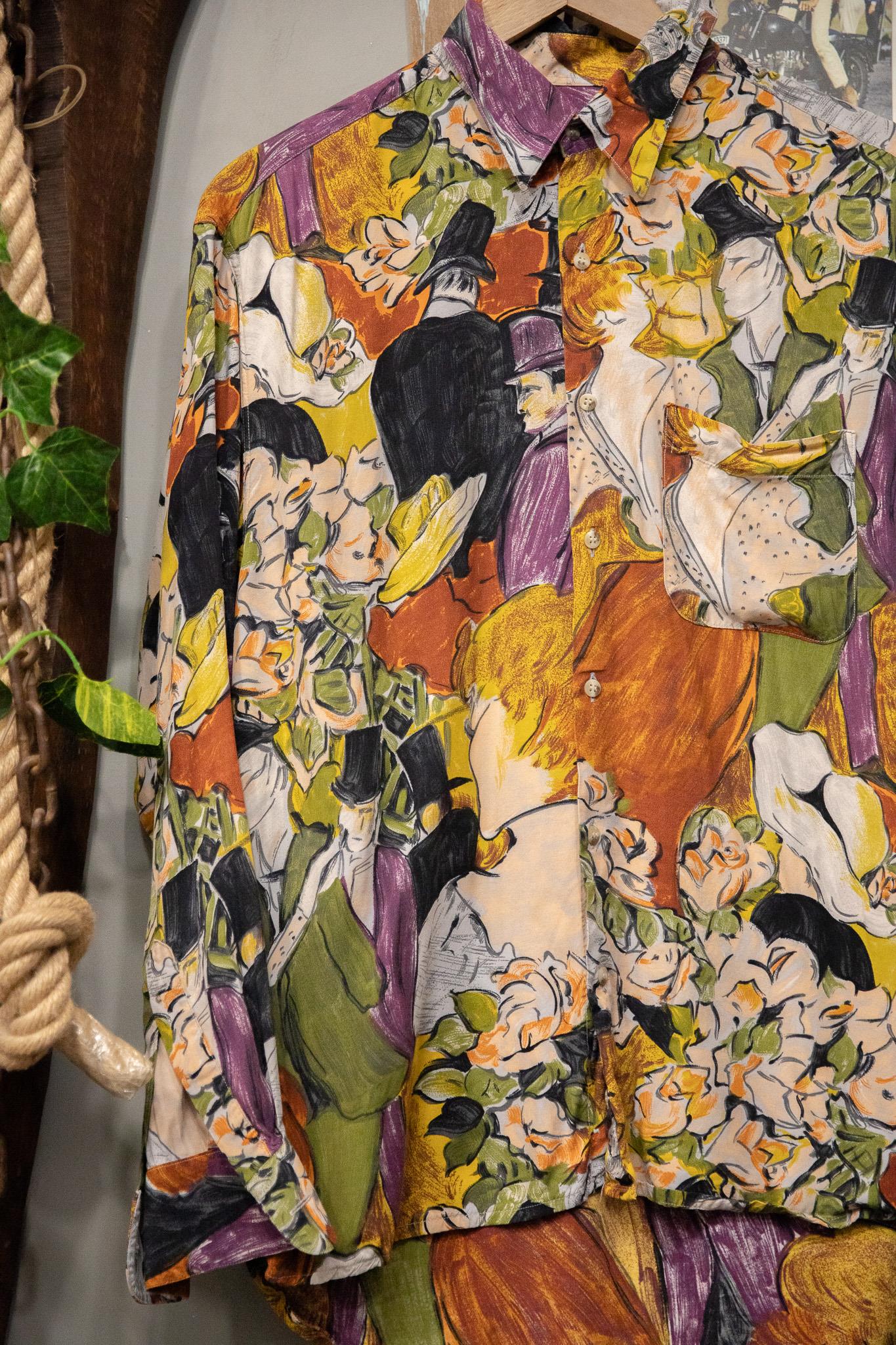 90s Tasarım Etnik Gömlek