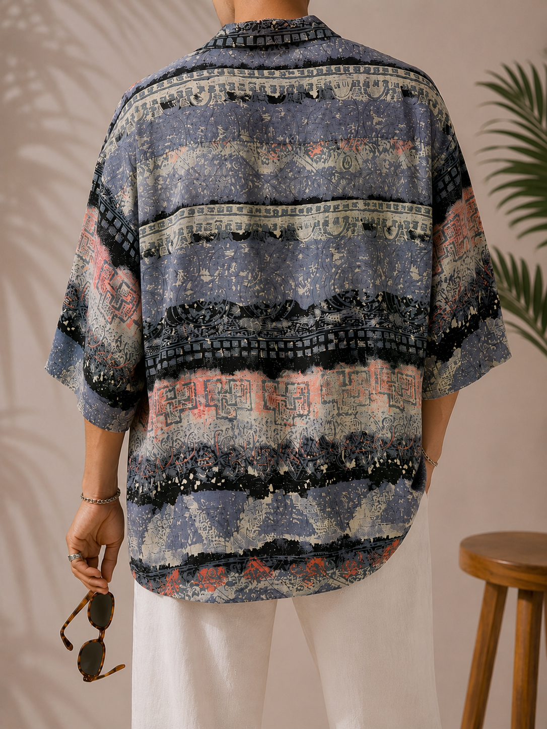 90s Tribal Aztec Oversize Gömlek