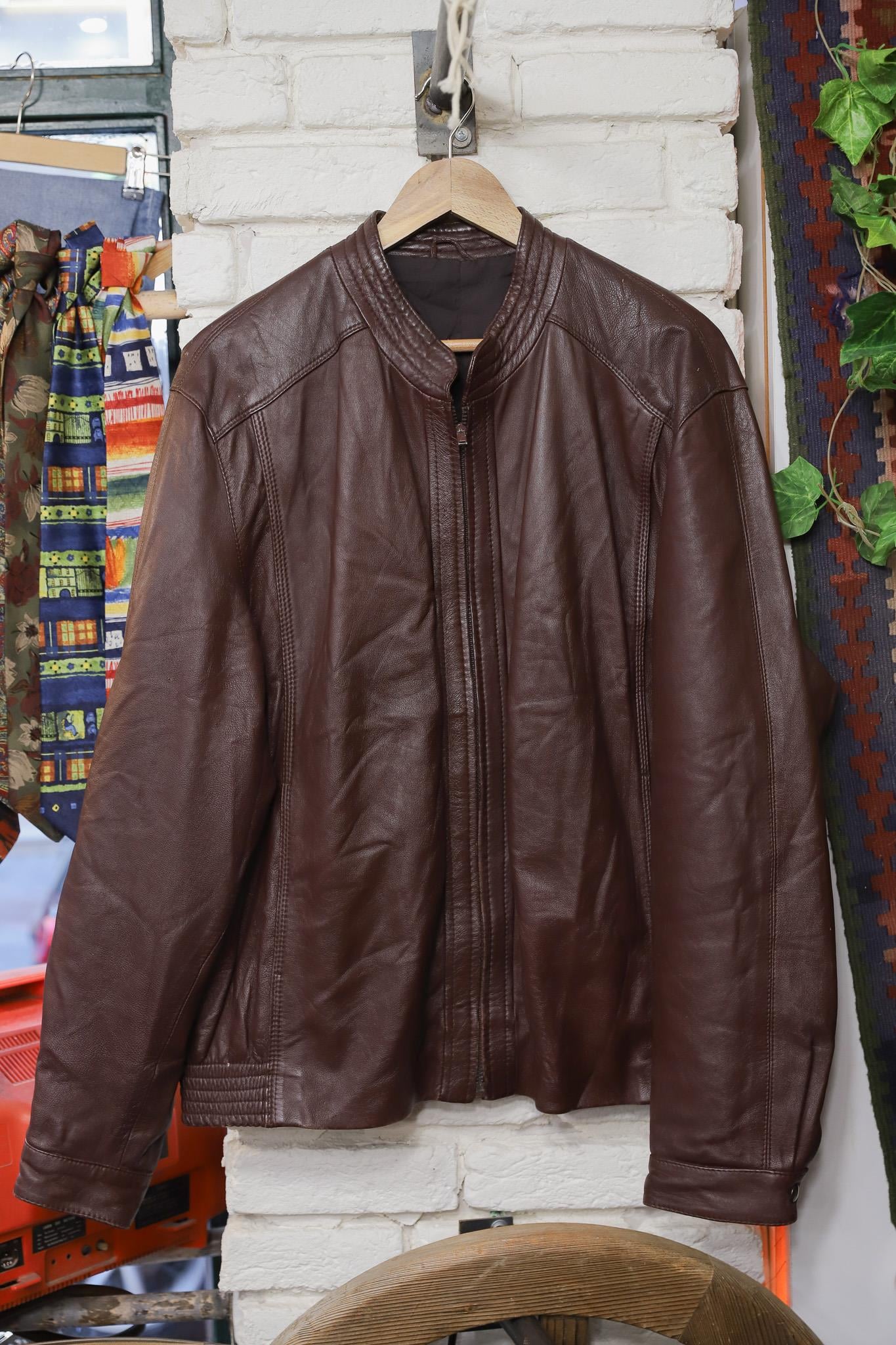 Acı Kahve 80s Premium Bomber Deri Ceket