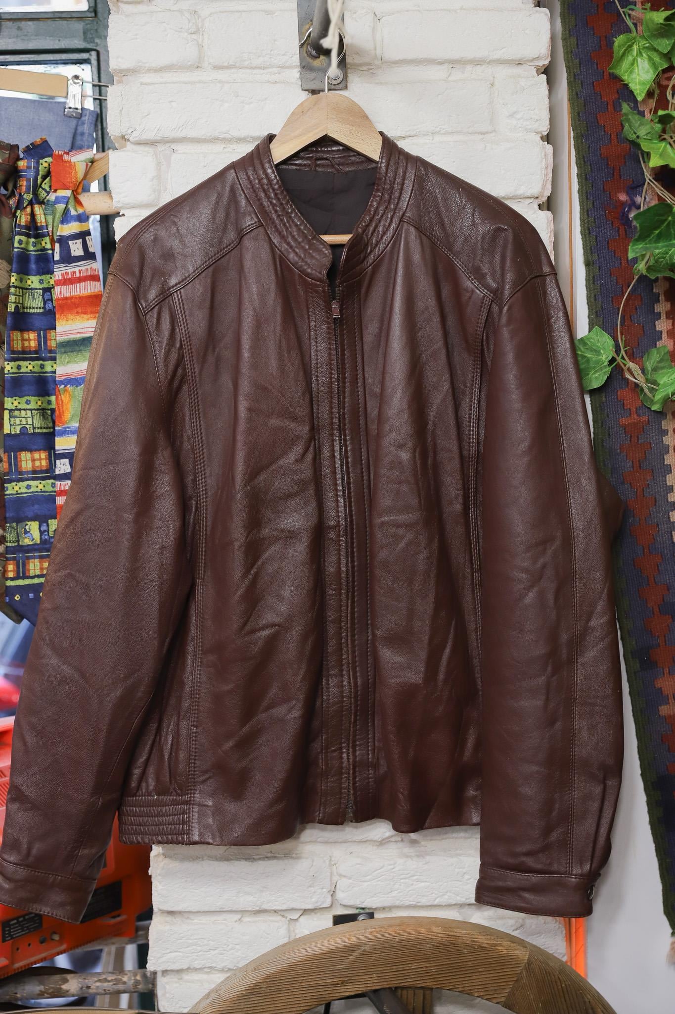 Acı Kahve 80s Premium Bomber Deri Ceket