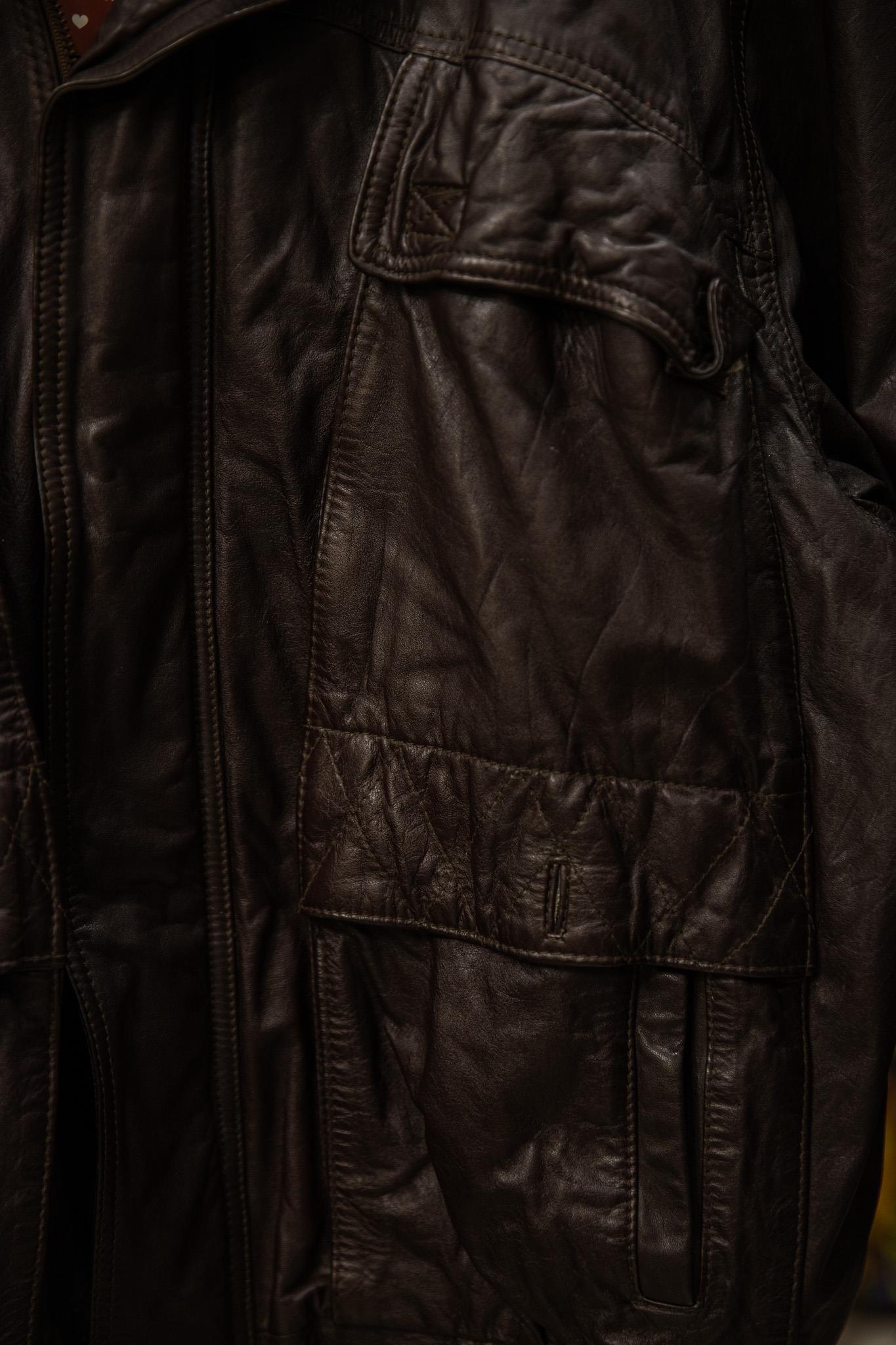 Acı Kahve Renk Bomber Unisex Deri Ceket