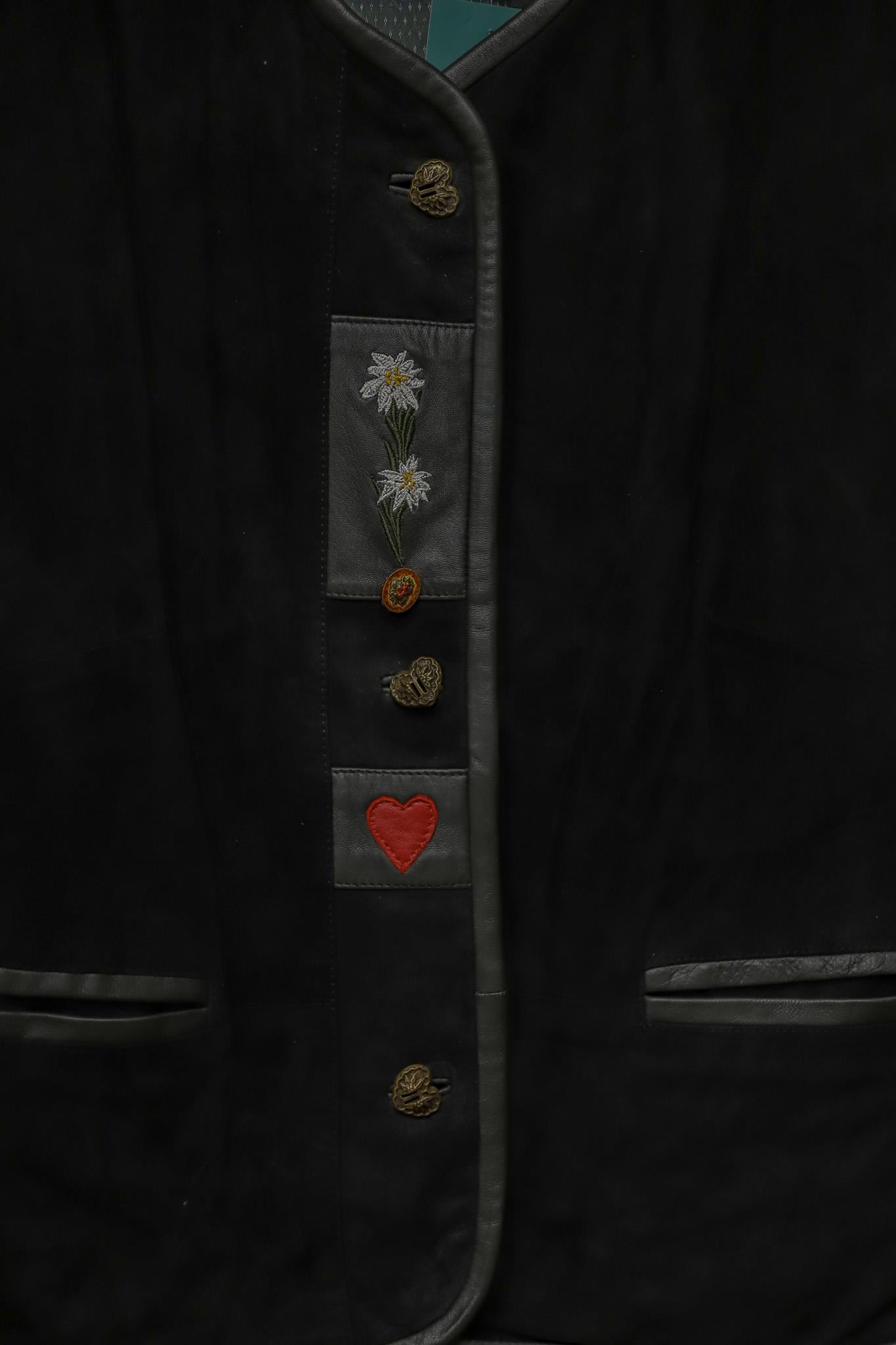 Alpine Boho Vest Süet Deri Yelek/Ceket
