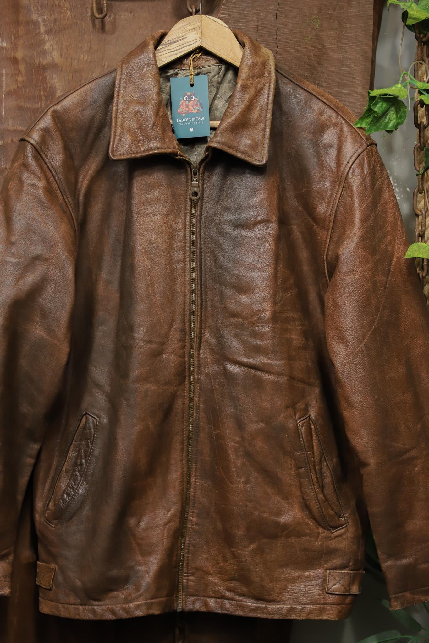 American Biker Classic Brown Deri Ceket