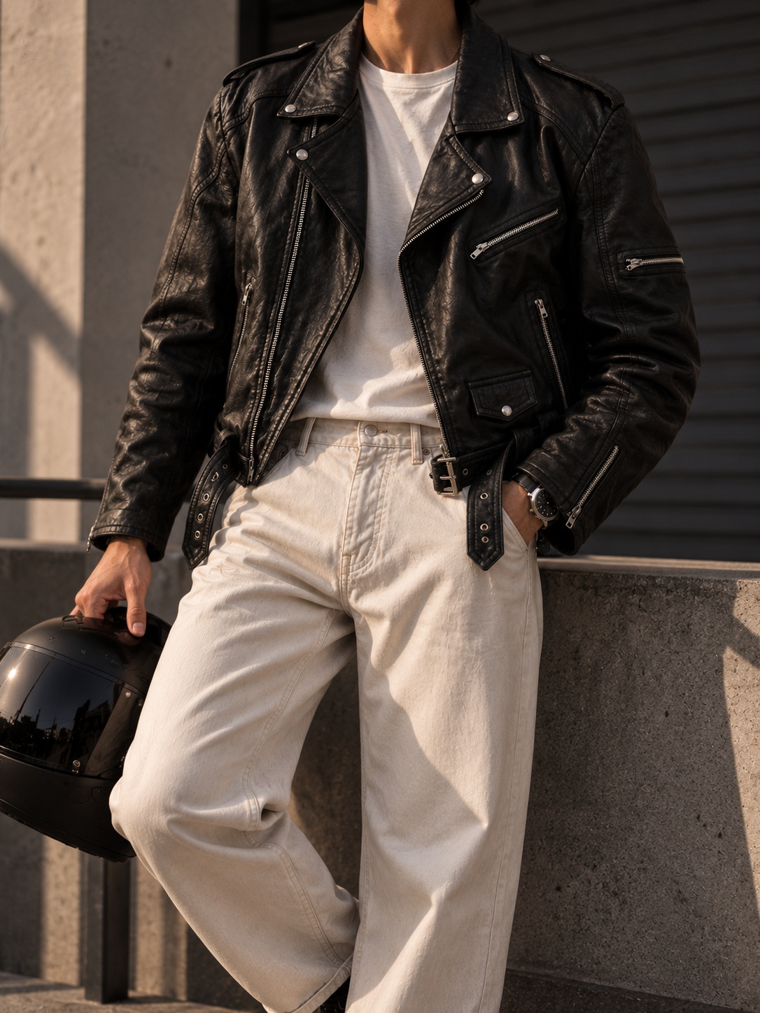 American Biker Deri Ceket
