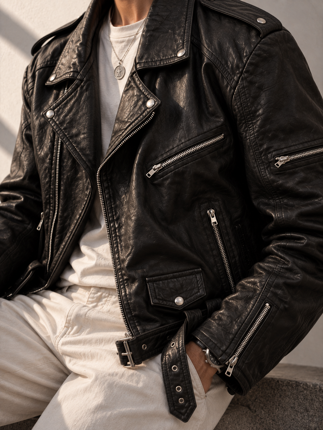 American Biker Deri Ceket