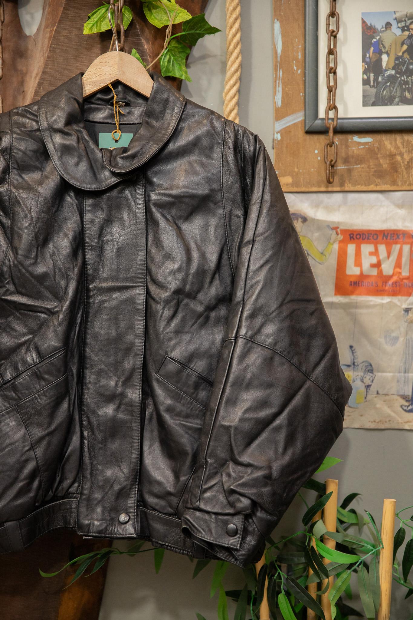 American Kalıp Black Bomber Deri Ceket