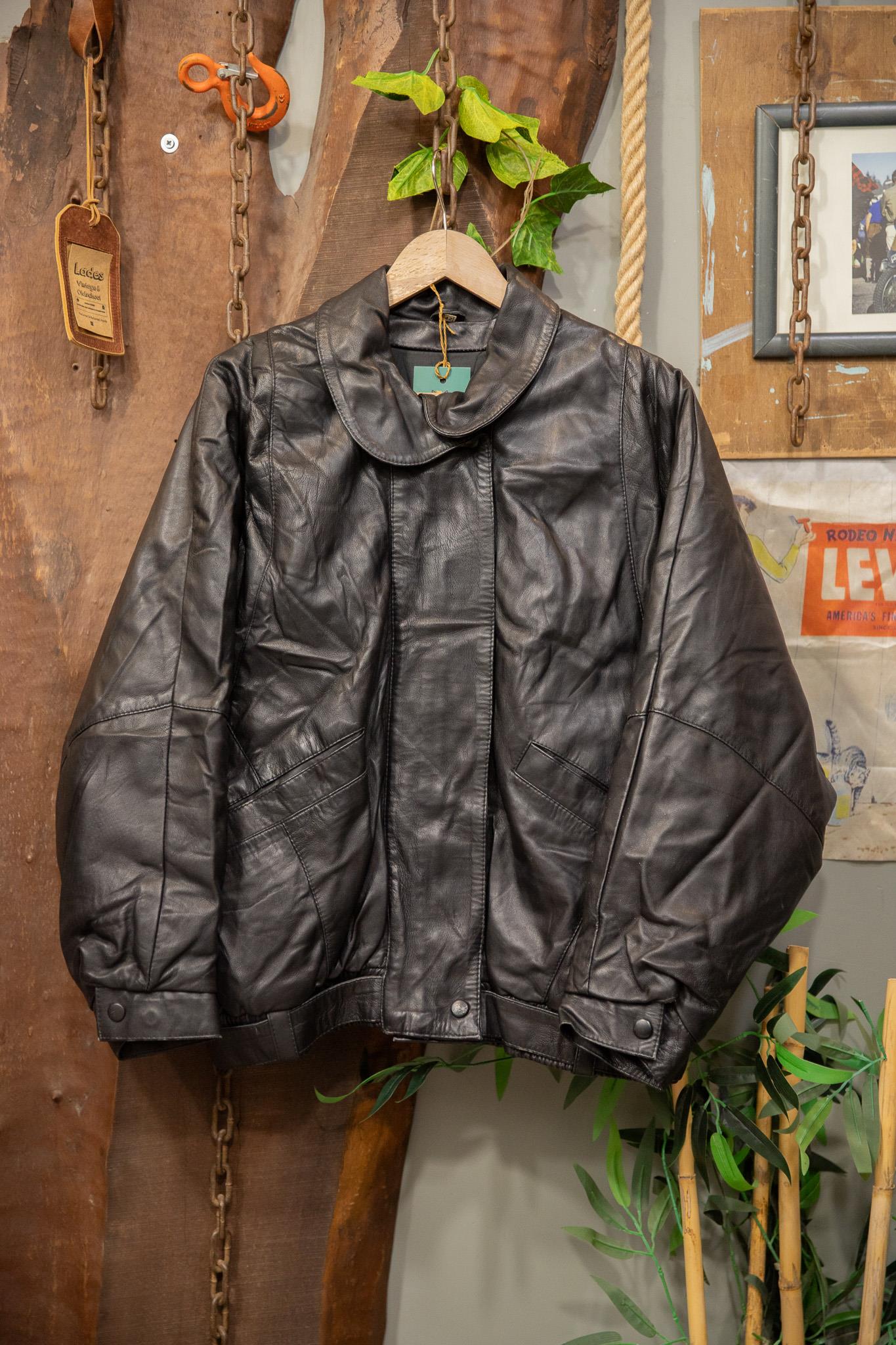 American Kalıp Black Bomber Deri Ceket