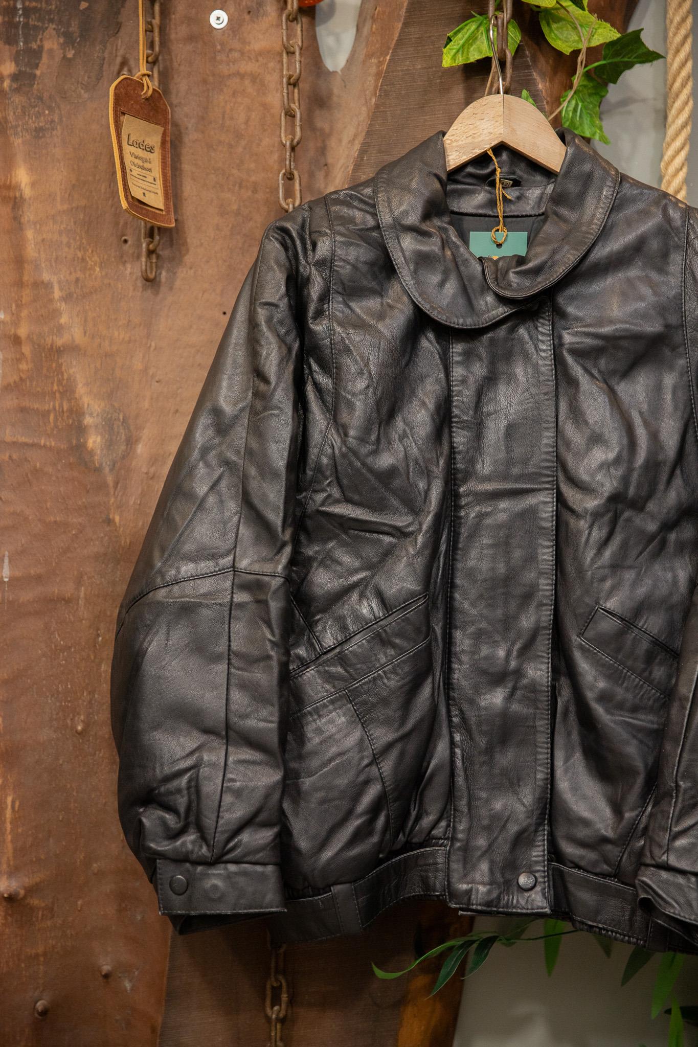 American Kalıp Black Bomber Deri Ceket