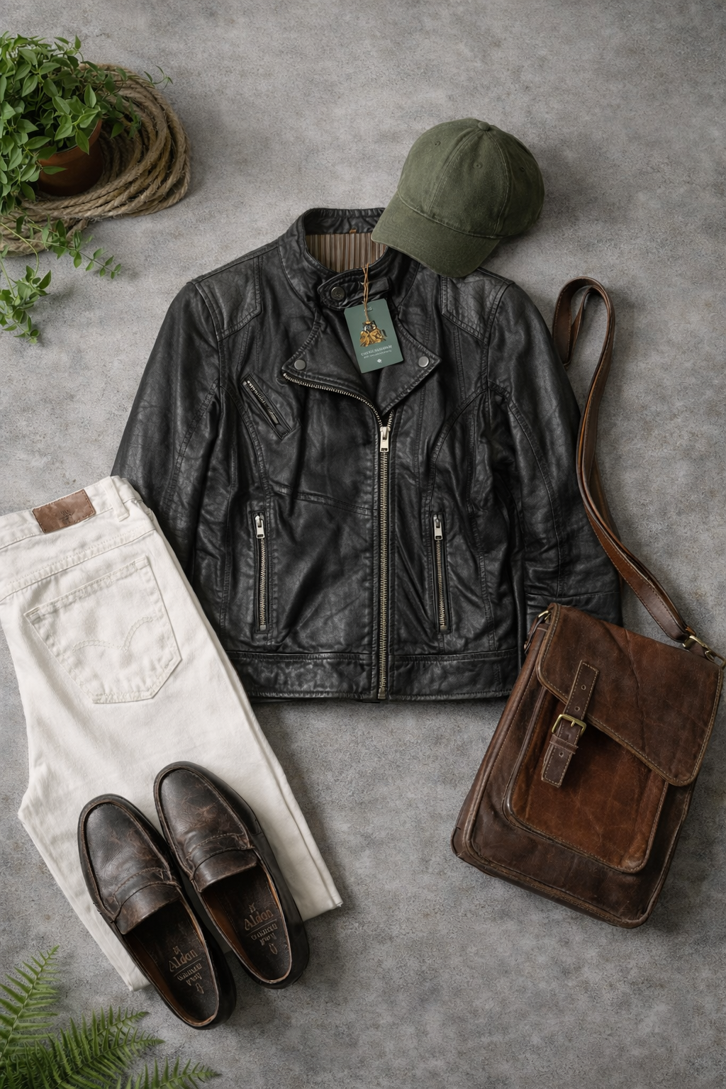 American Moto Biker Deri Ceket