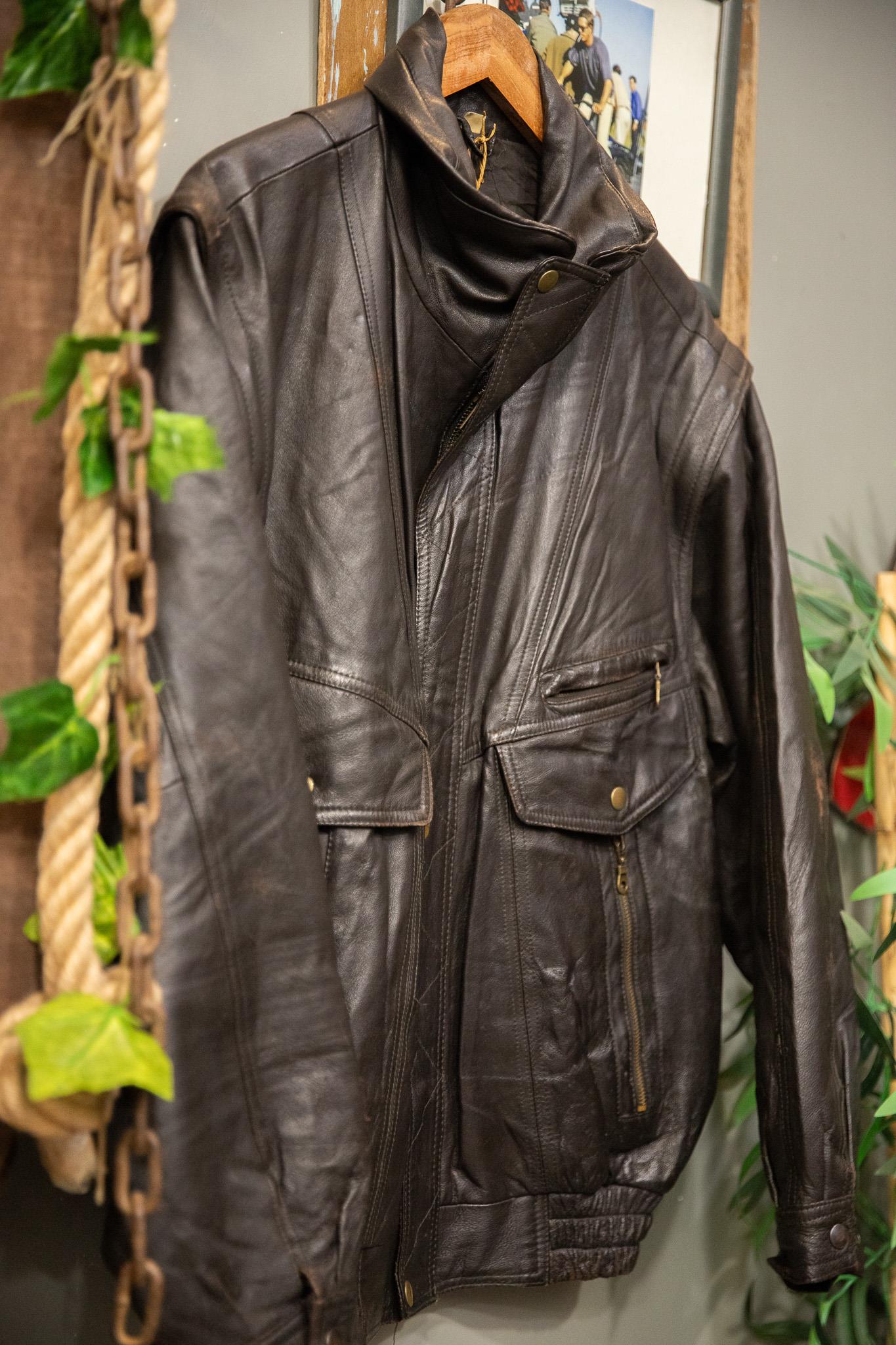 American Oversize Bomber Deri Ceket
