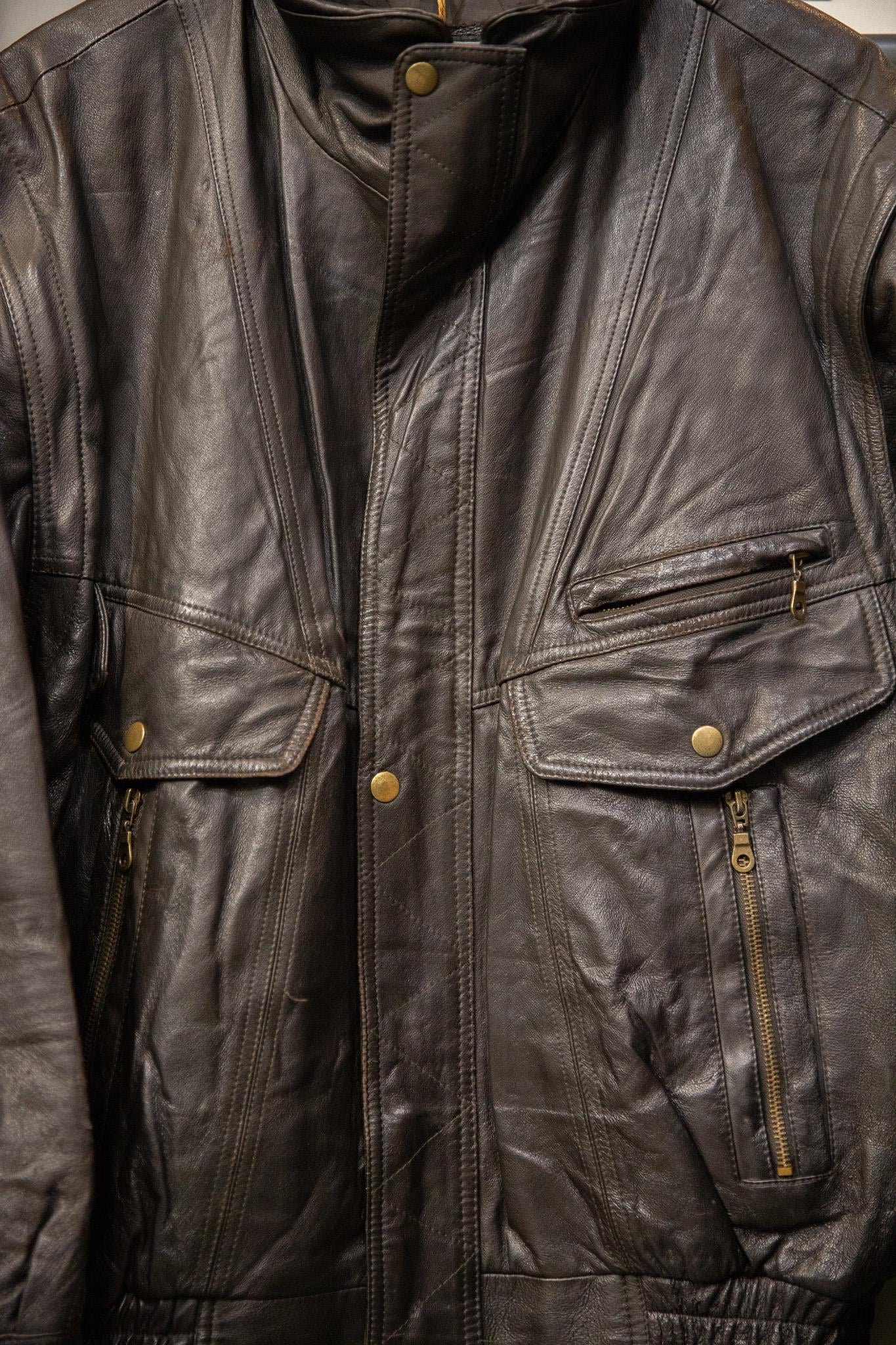 American Oversize Bomber Deri Ceket