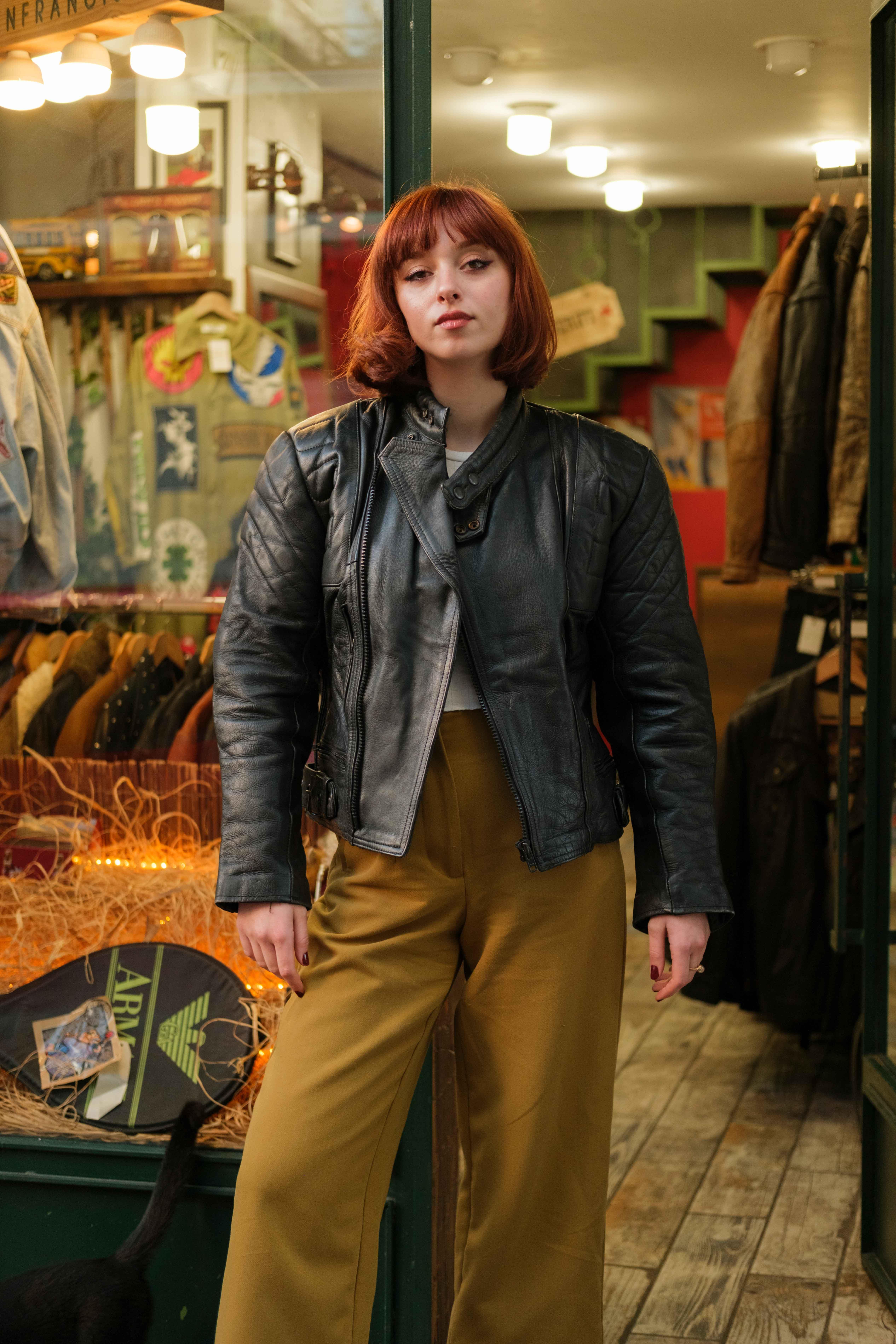 Amerikan Ewald Unisex Biker Deri Ceket