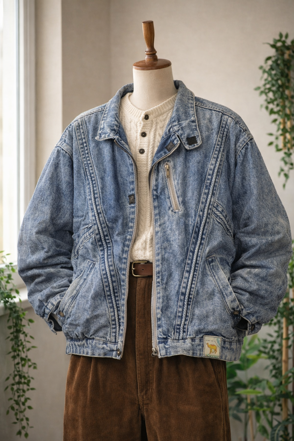 Amerikan Kalıp Oversize Kot Ceket/Yelek