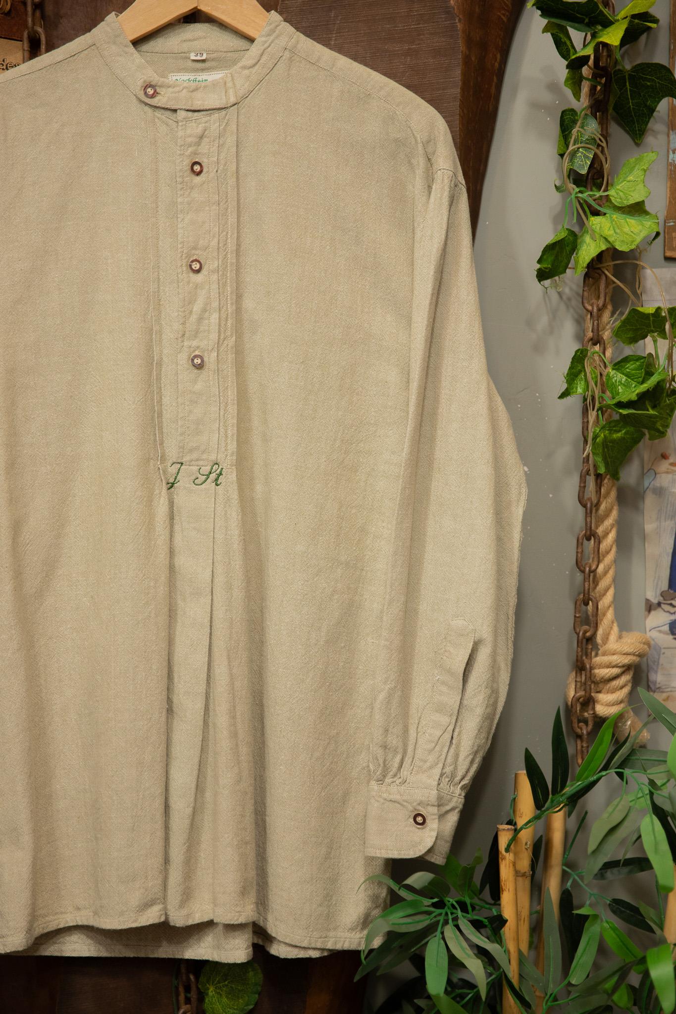 Austrian Bavyera Boho Keten Gömlek