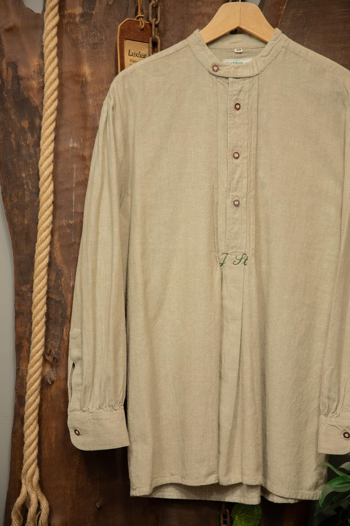 Austrian Bavyera Boho Keten Gömlek