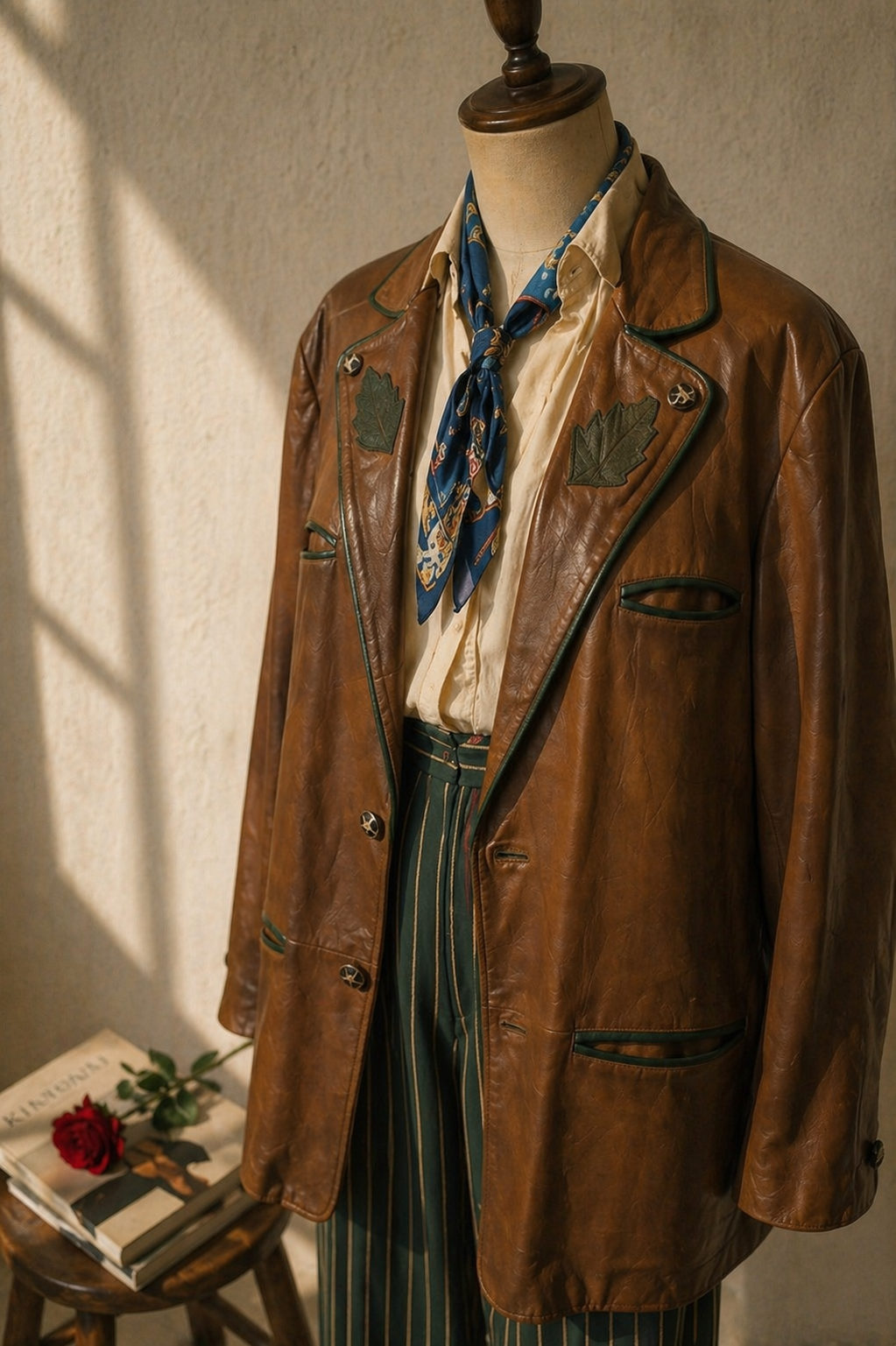 Austrian Bavyera Brown Deri Ceket