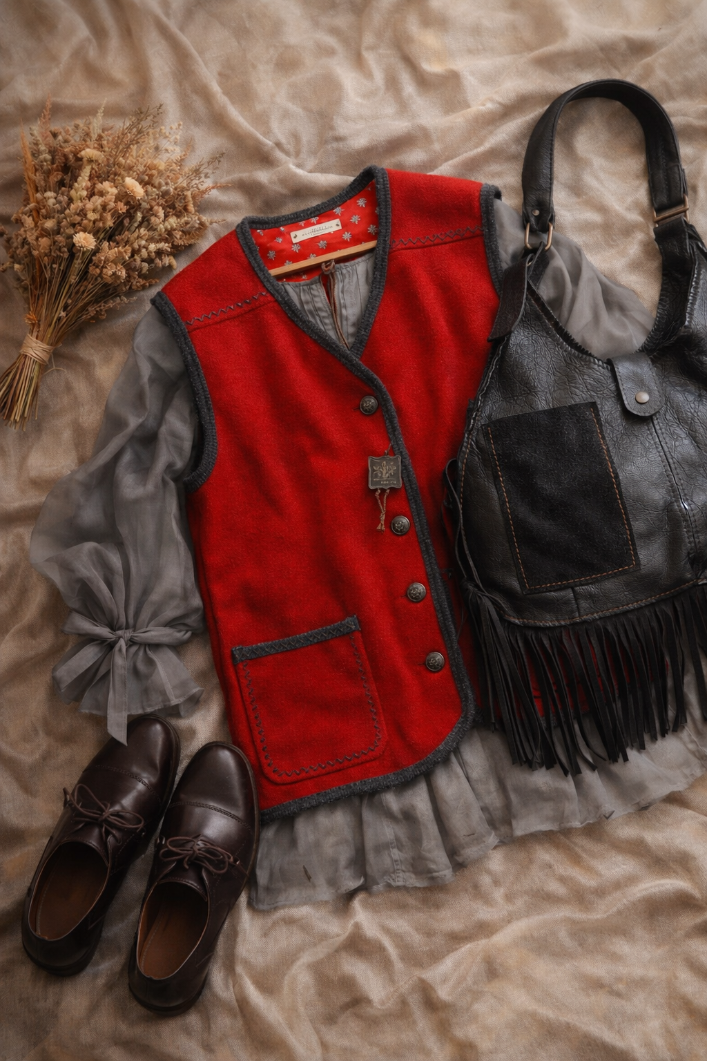 Austrian Bavyera Wool Yelek/Ceket