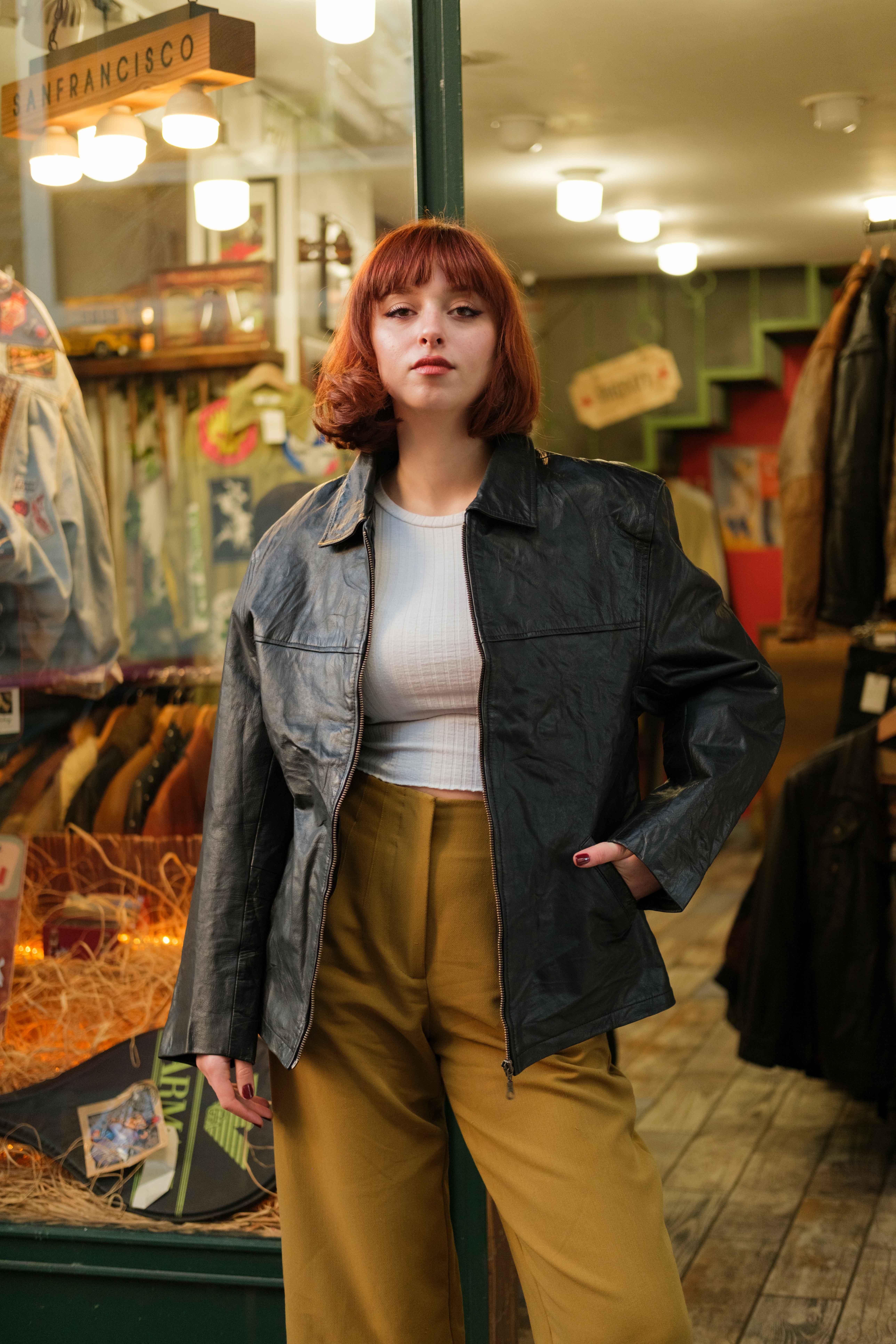 AUTENTIPELE Biker Model Unisex Deri Ceket