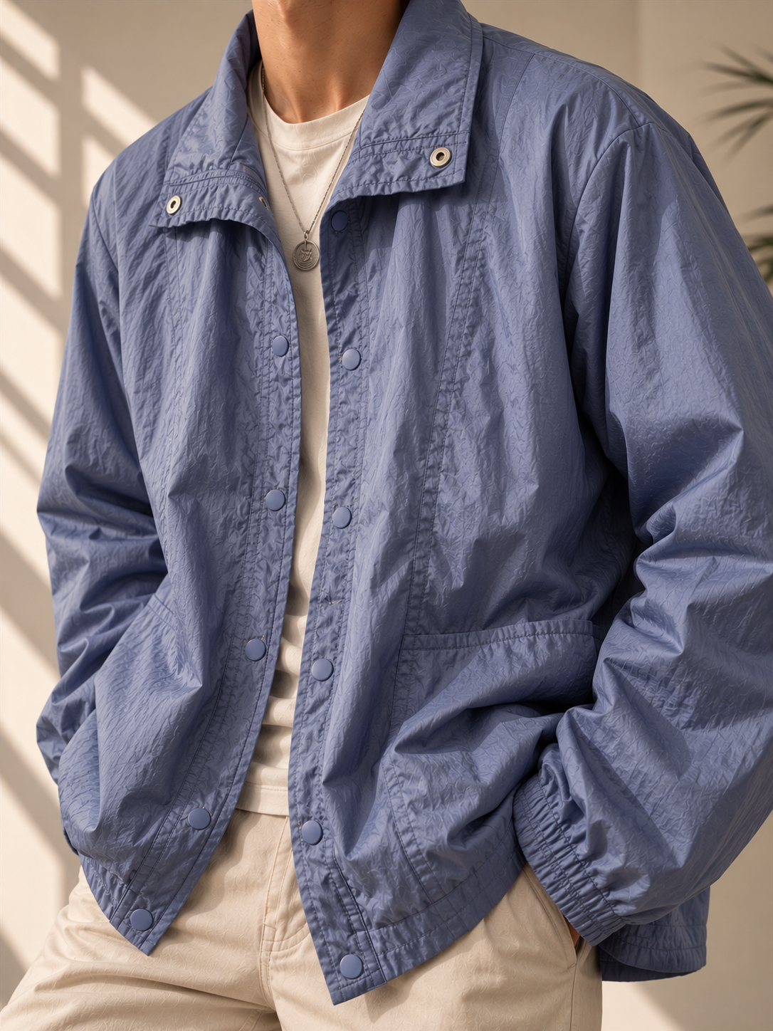 Baby Blue Dik Yaka Ceket