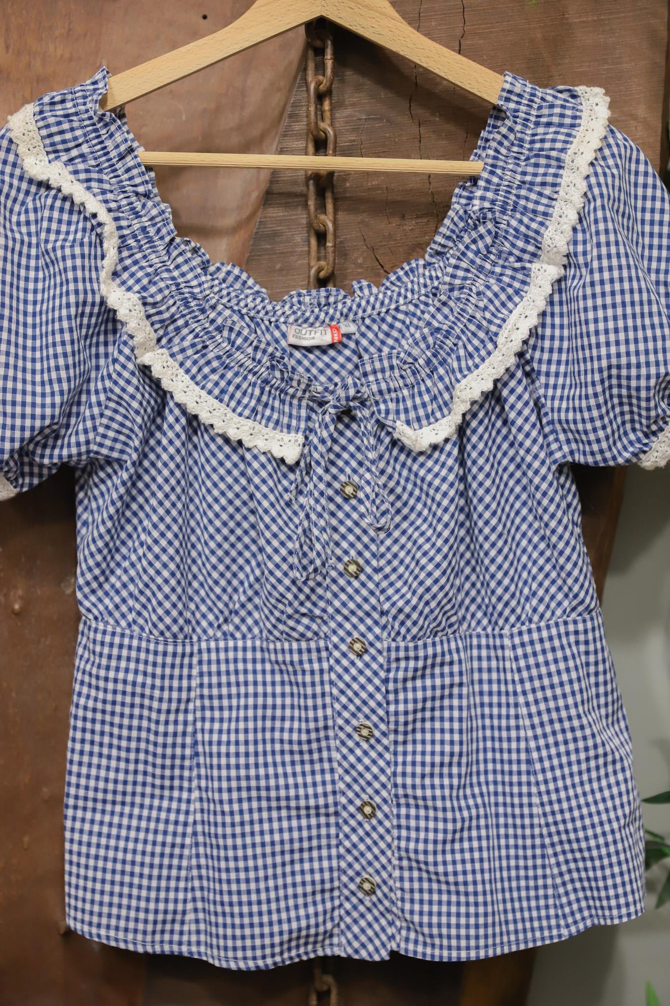 Bavarian Lace-Trimmed Blouse