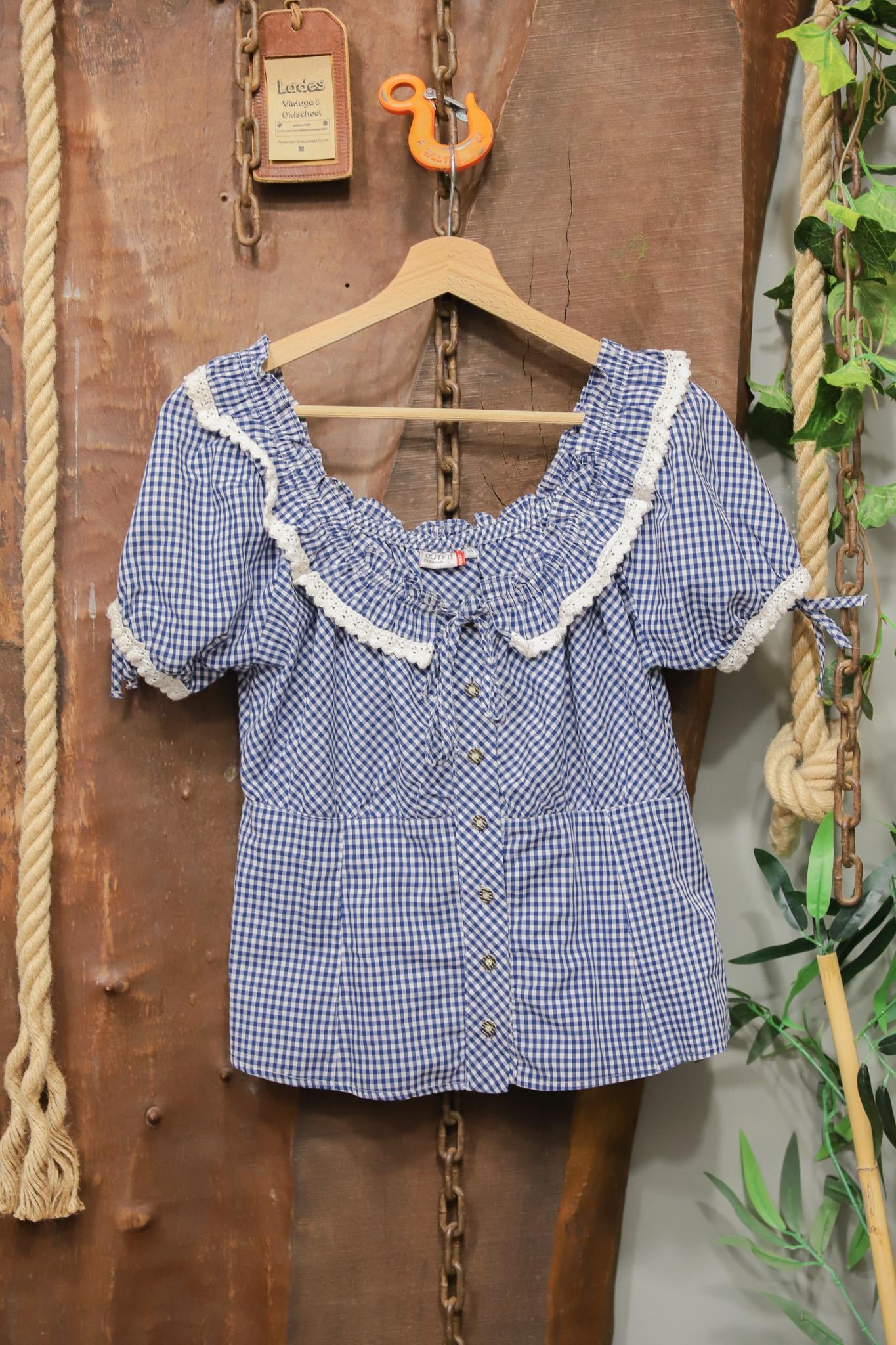 Bavarian Lace-Trimmed Blouse