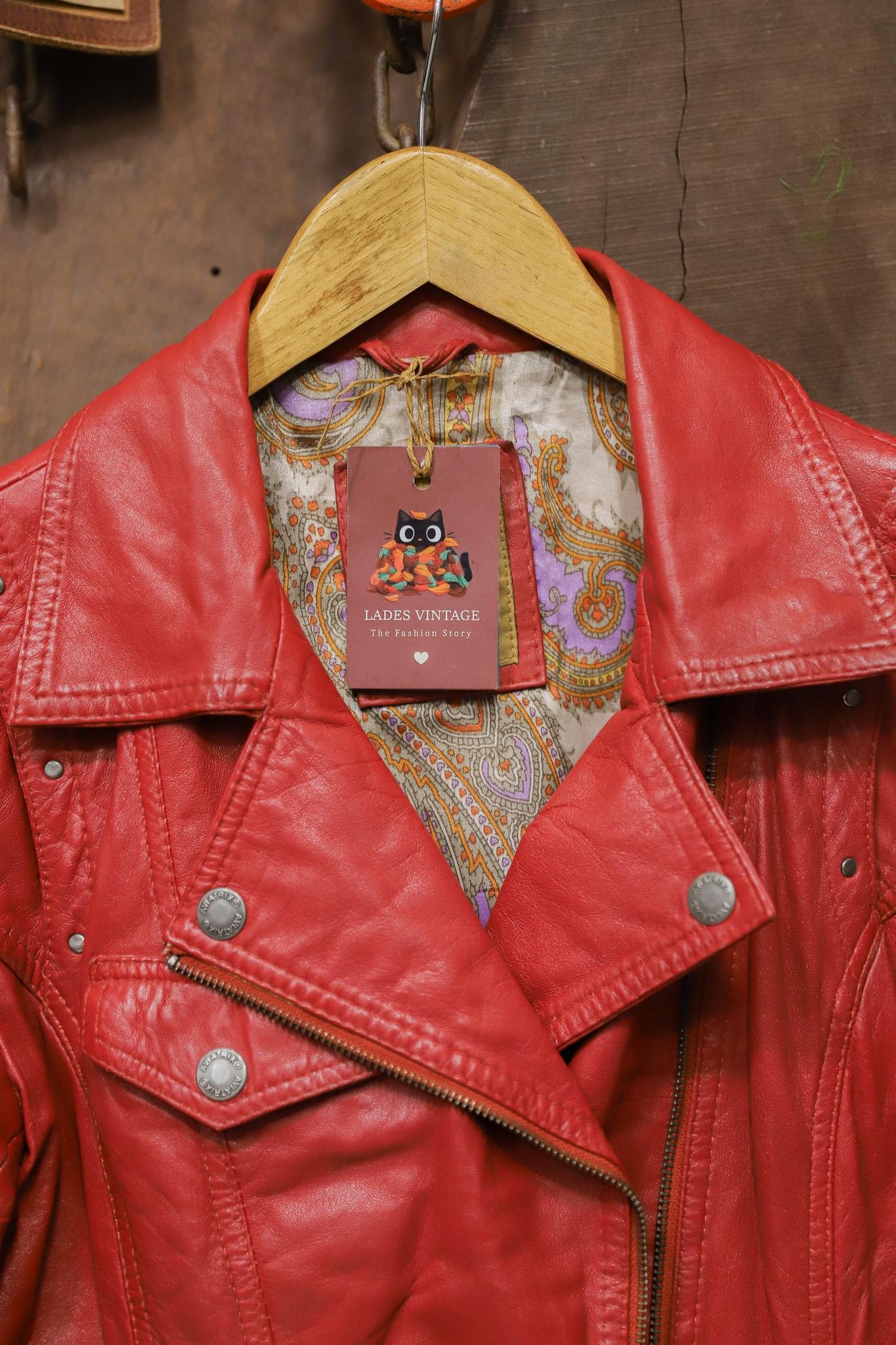 Biker Wine Red 90s Deri Ceket
