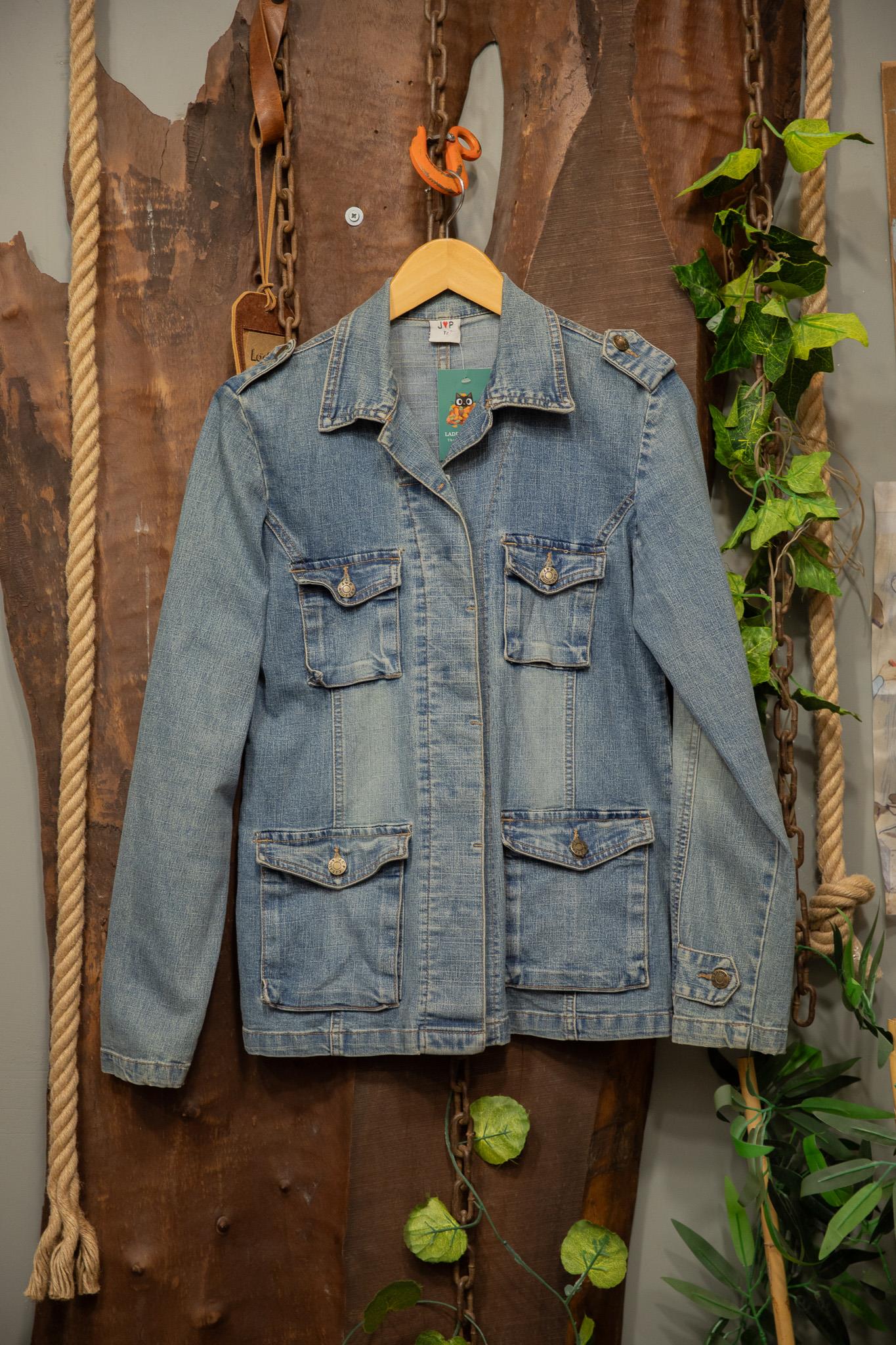Blue Denim Wash Kot Ceket