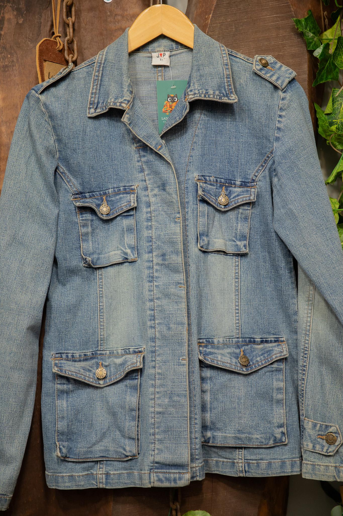 Blue Denim Wash Kot Ceket