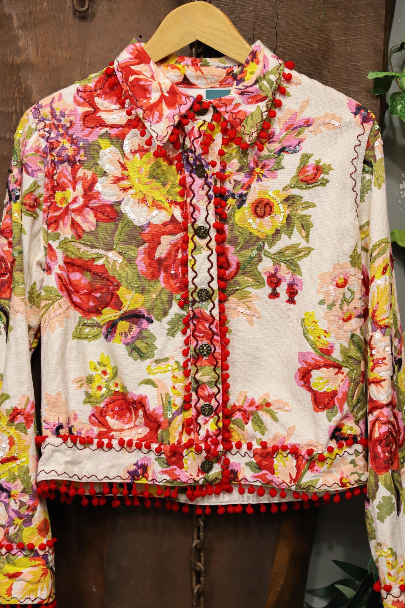 Bohemian Pom-Poms Botanik Ceket