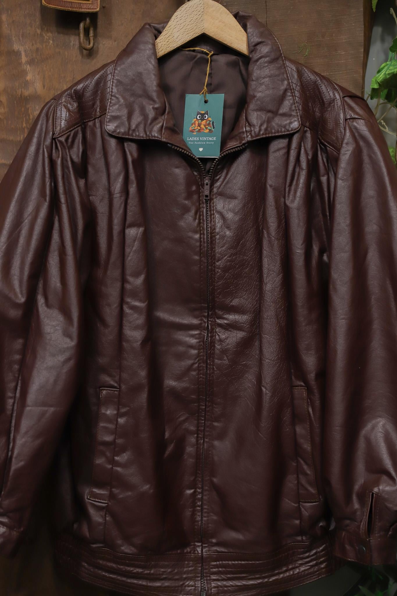 Bordo 90s Bomber Deri Ceket