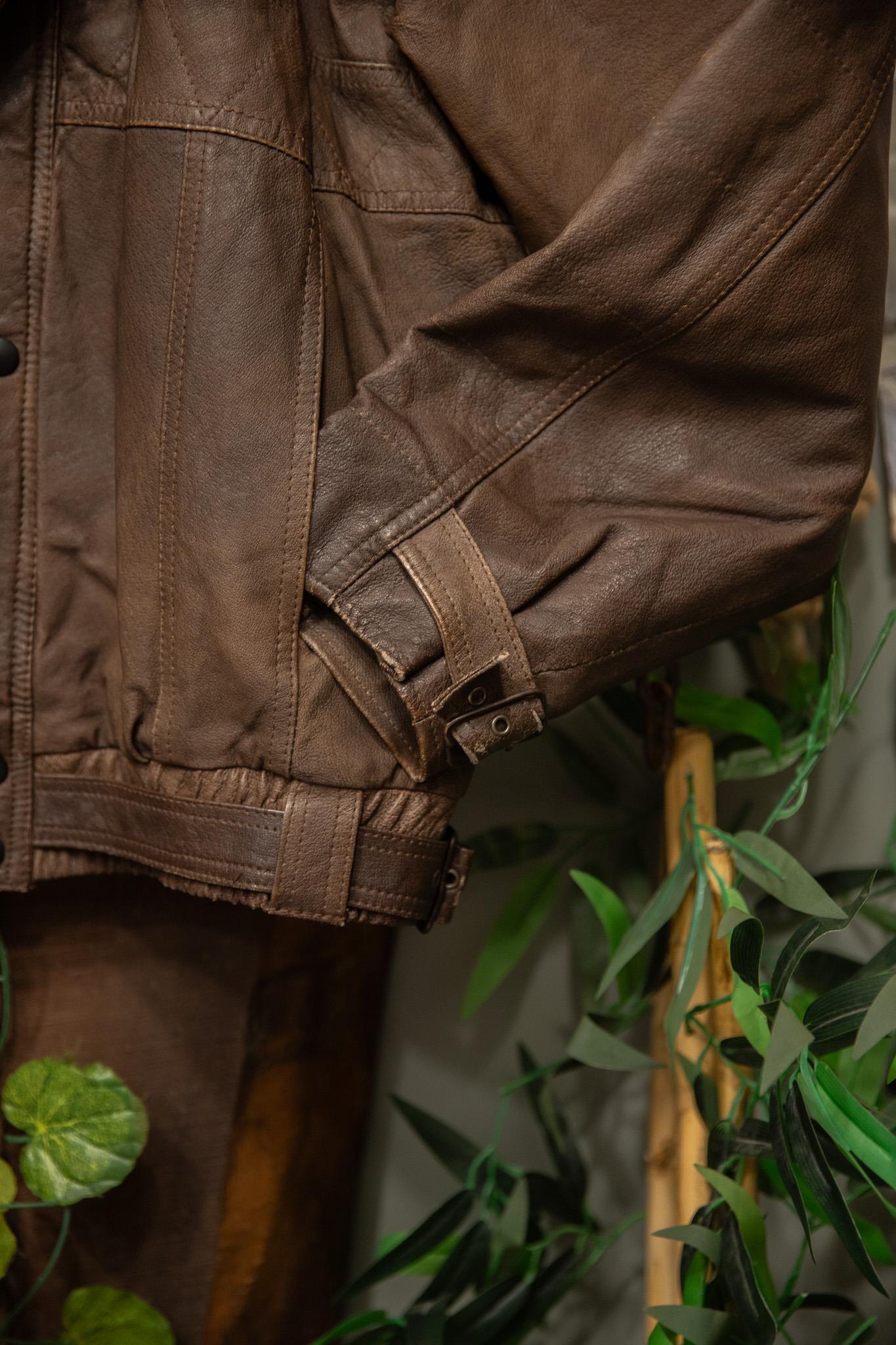 Brown 90s Bomber Deri Ceket