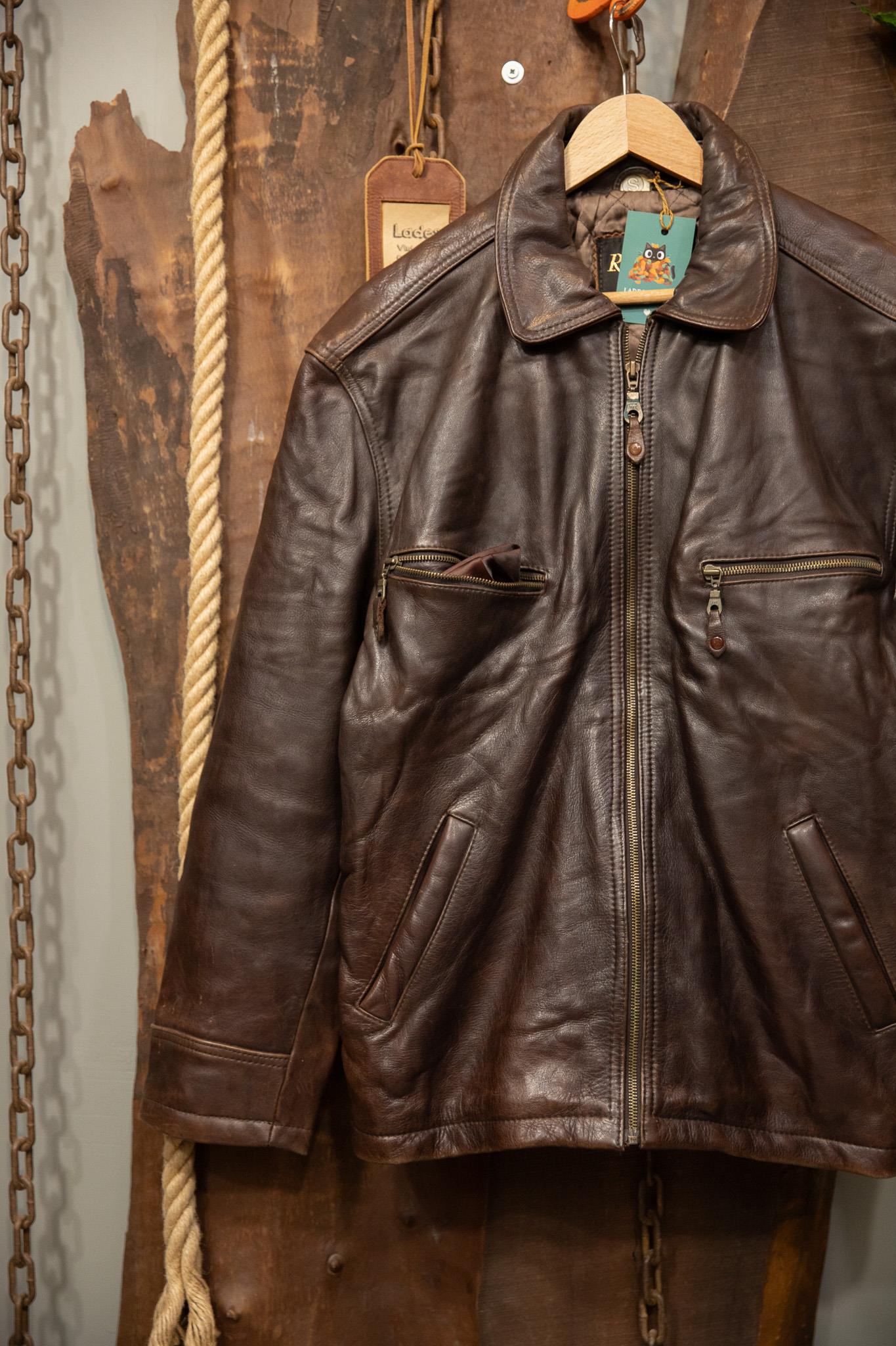 Brown 90s Klasik Biker Deri Ceket