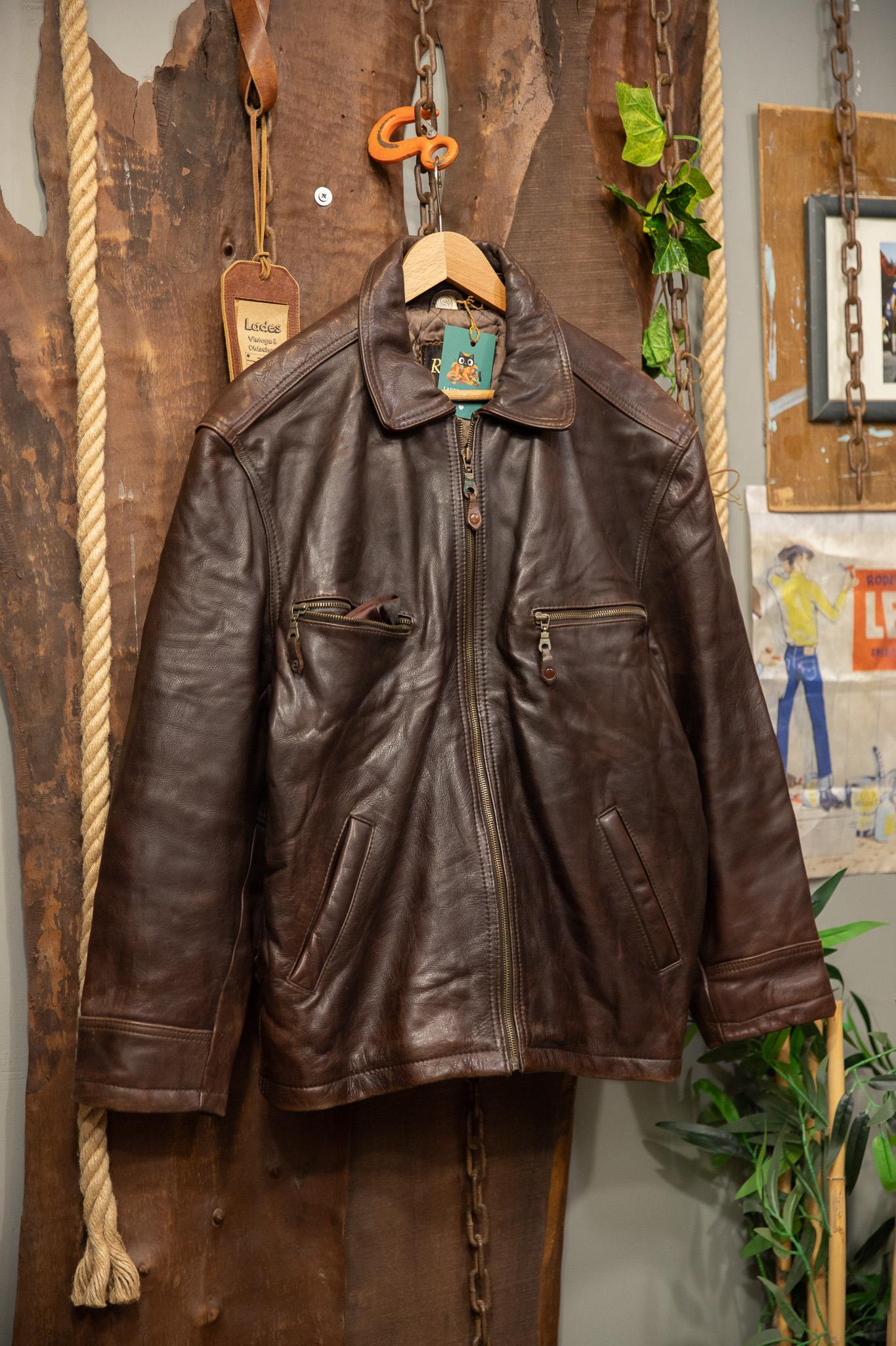 Brown 90s Klasik Biker Deri Ceket