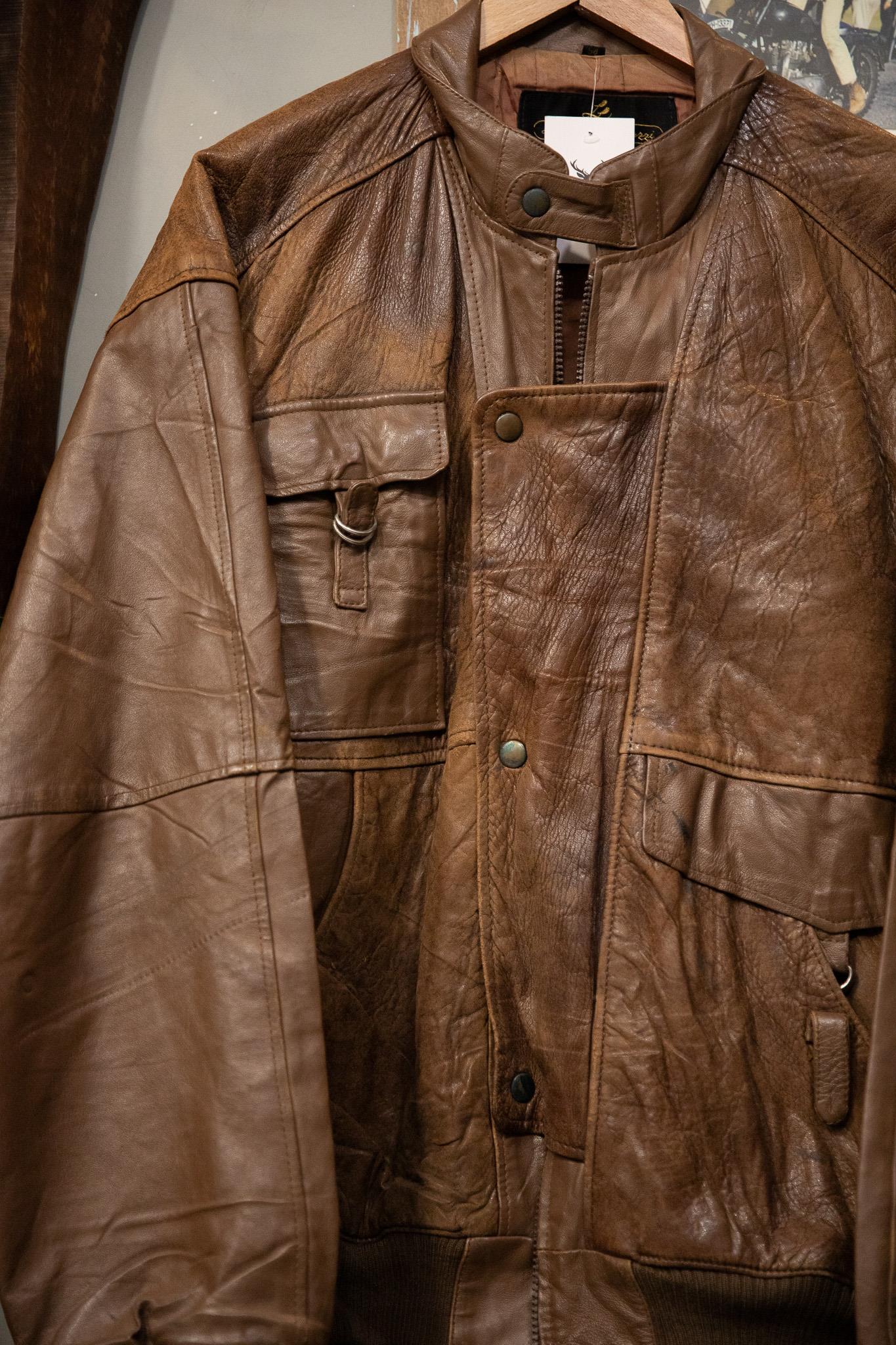 Brown Bomber Deri Ceket