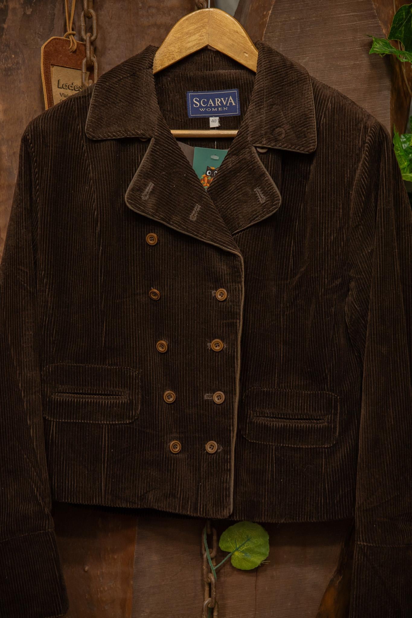 Brown Scarva Kadife Ceket