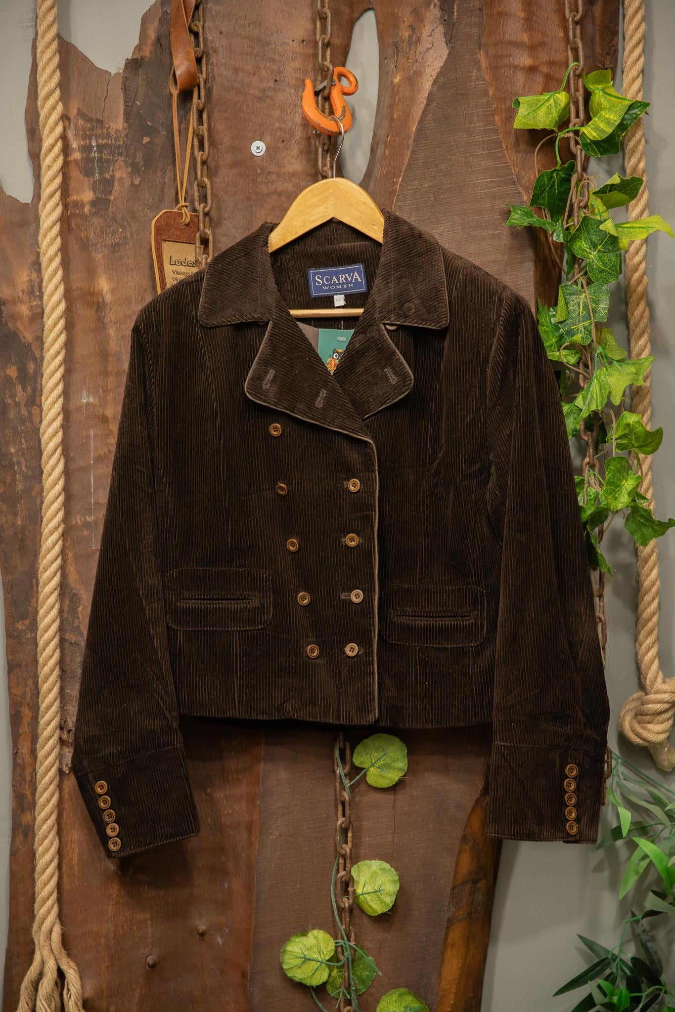 Brown Scarva Kadife Ceket