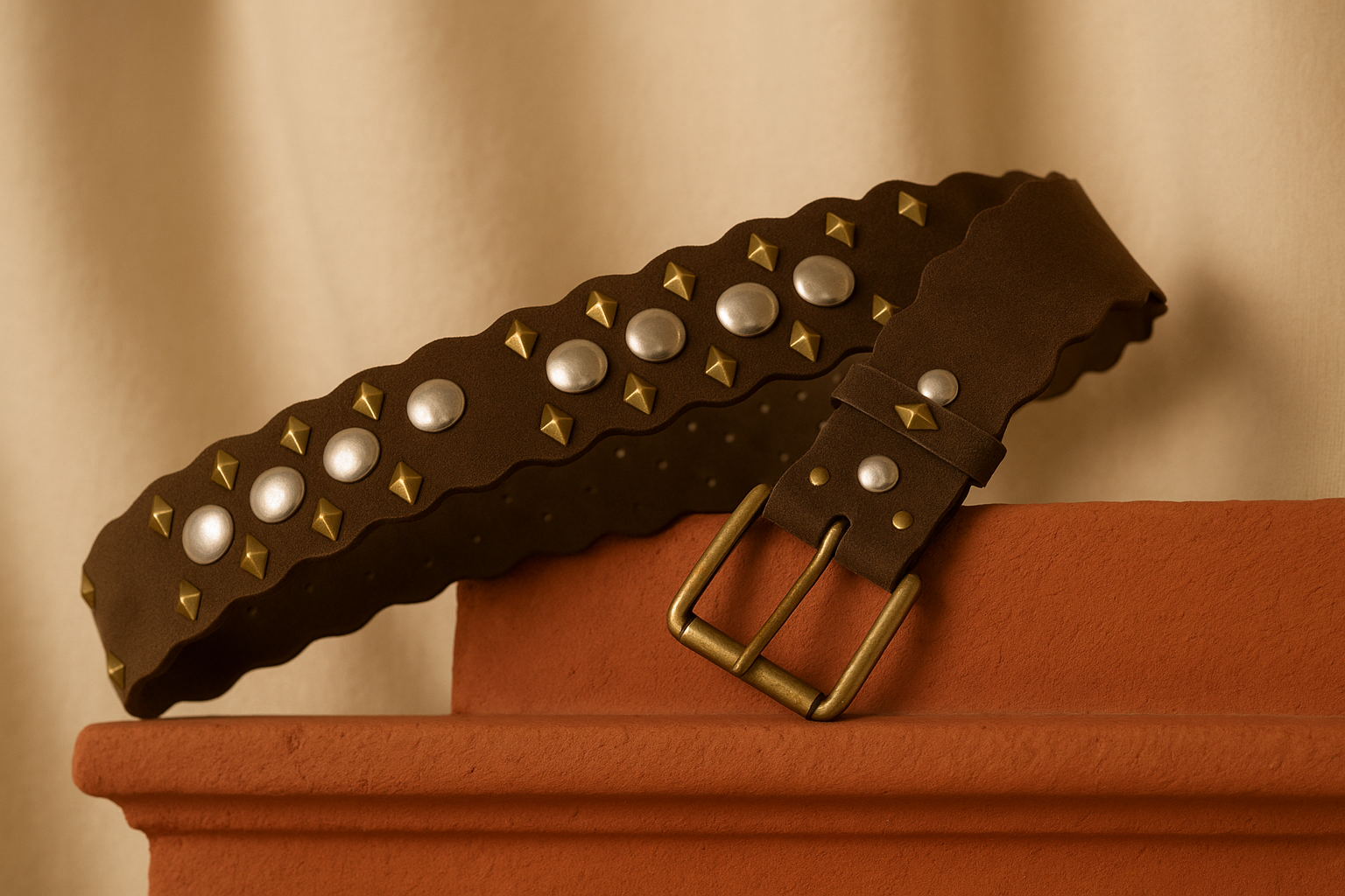 Buckle Suede Kemer