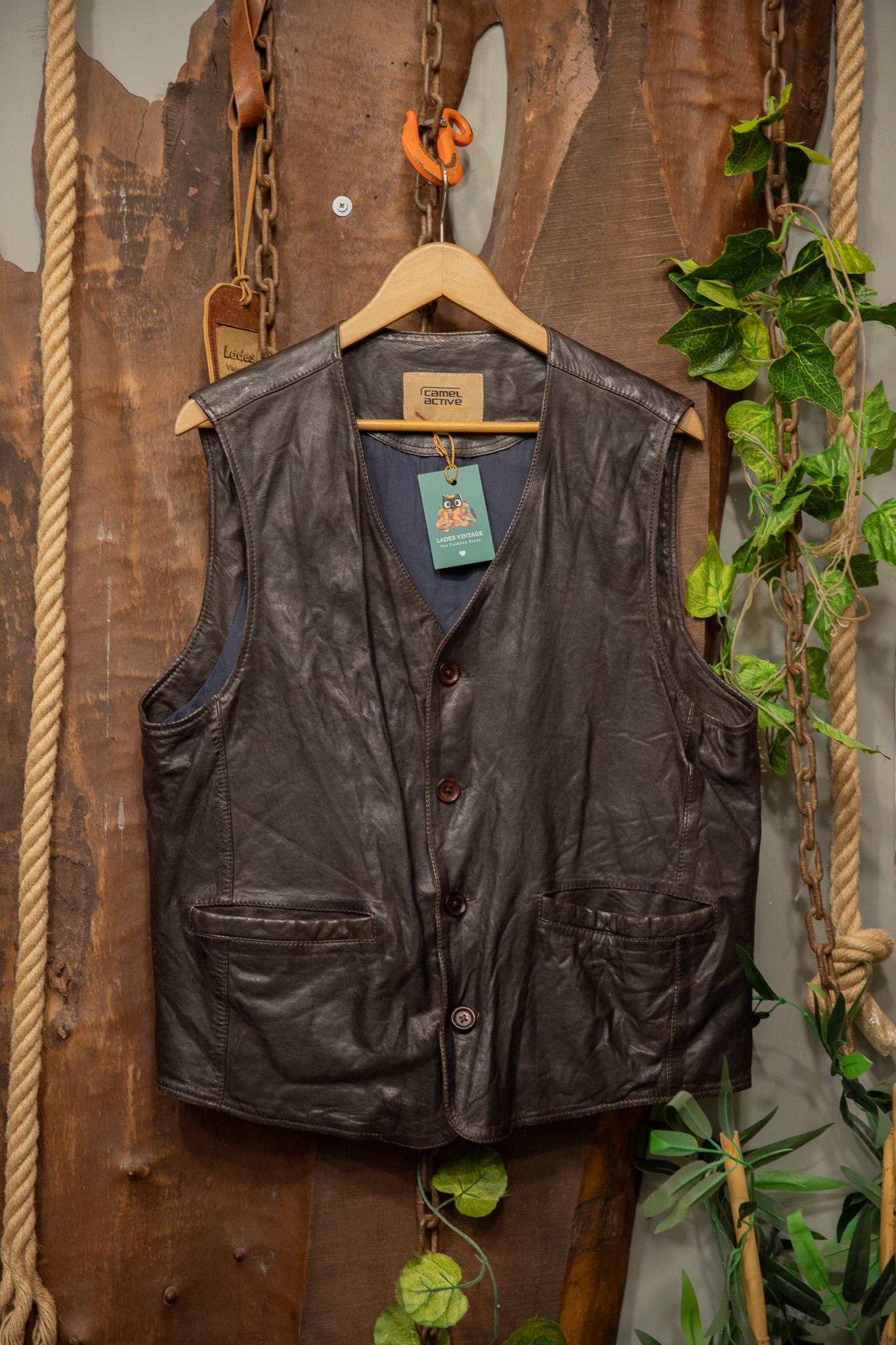 Camel Active Original Acı Kahve Deri Yelek