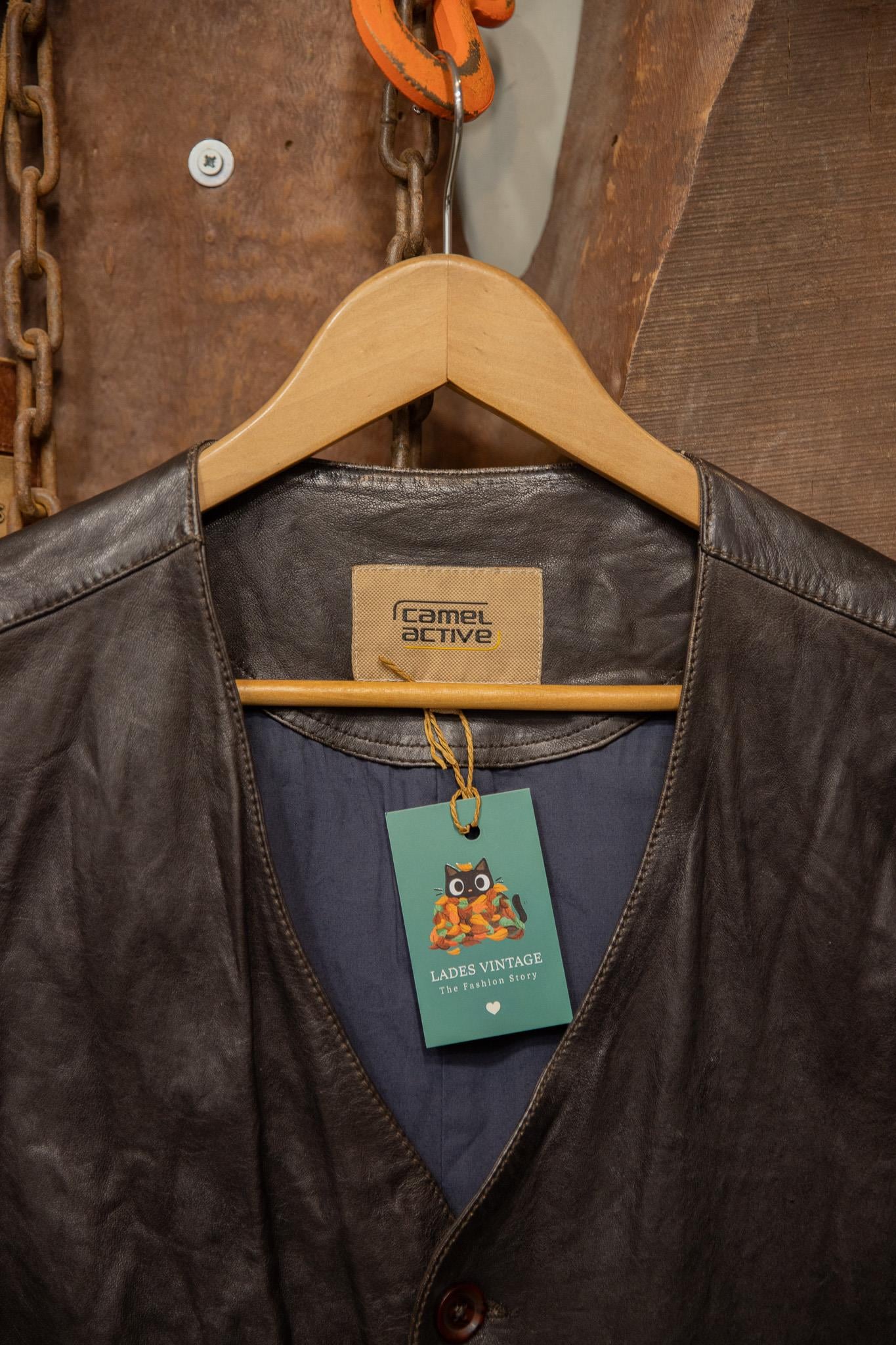 Camel Active Original Acı Kahve Deri Yelek