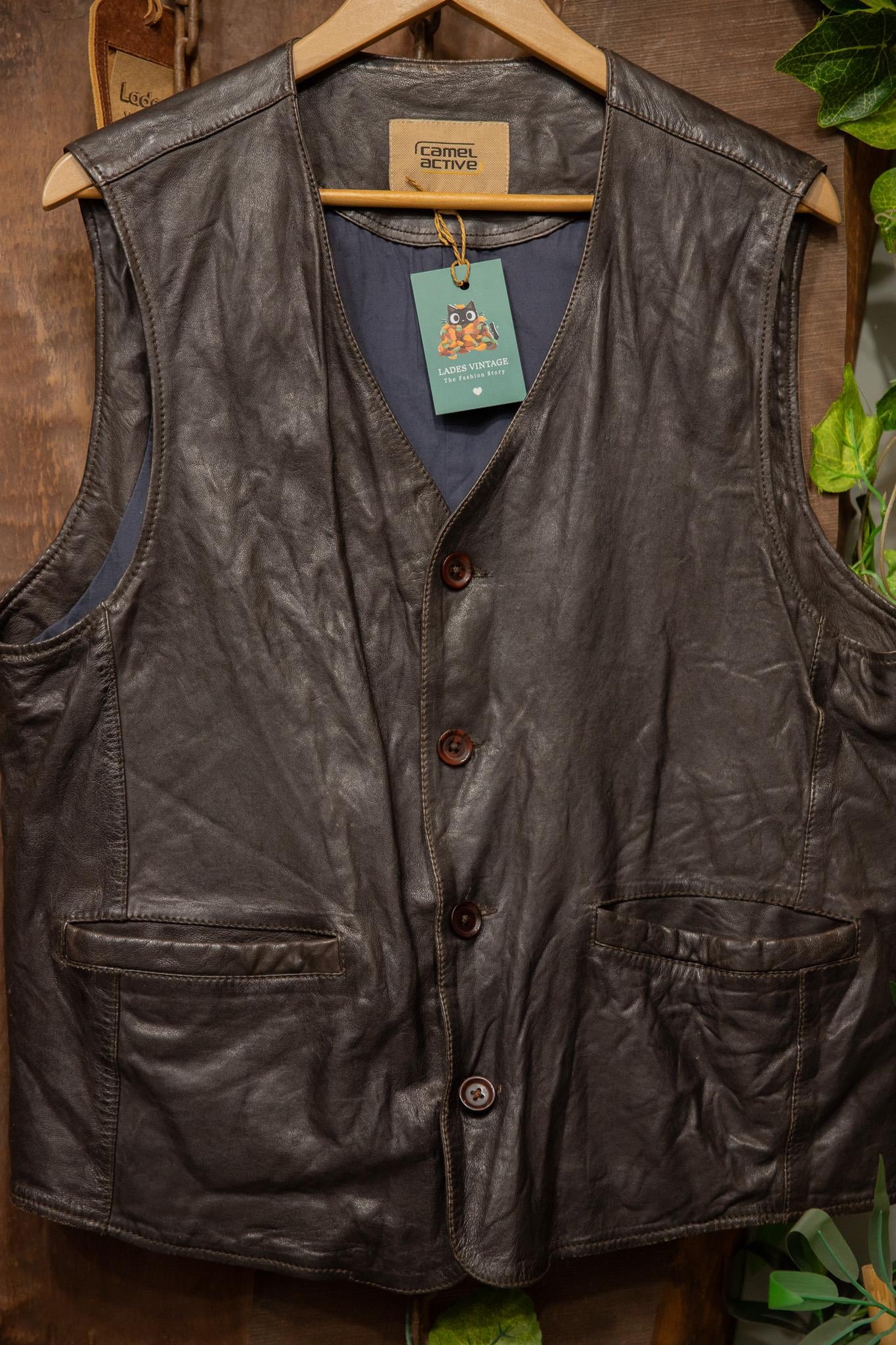 Camel Active Original Acı Kahve Deri Yelek