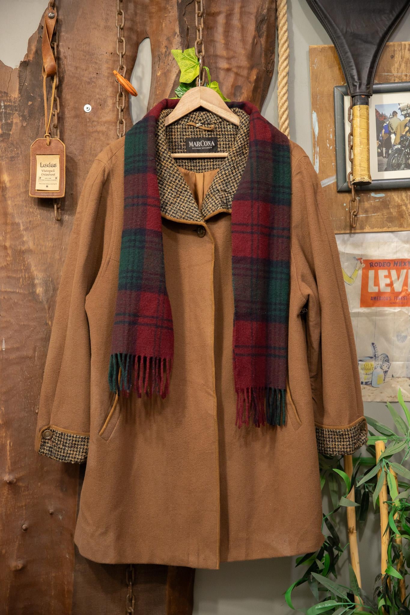 Camel Oversize Kaşe Kaban