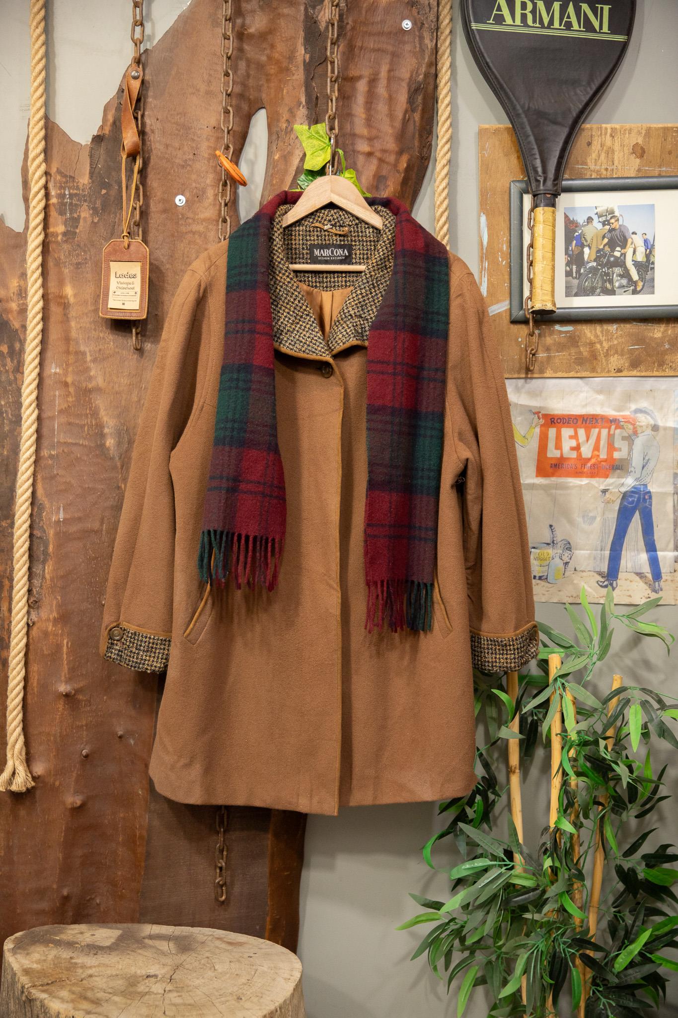 Camel Oversize Kaşe Kaban