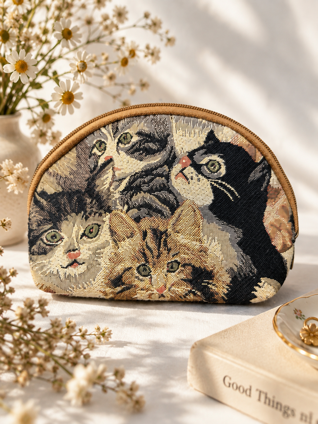 Cat Parade — Vintage Goblen Kedi Çantası