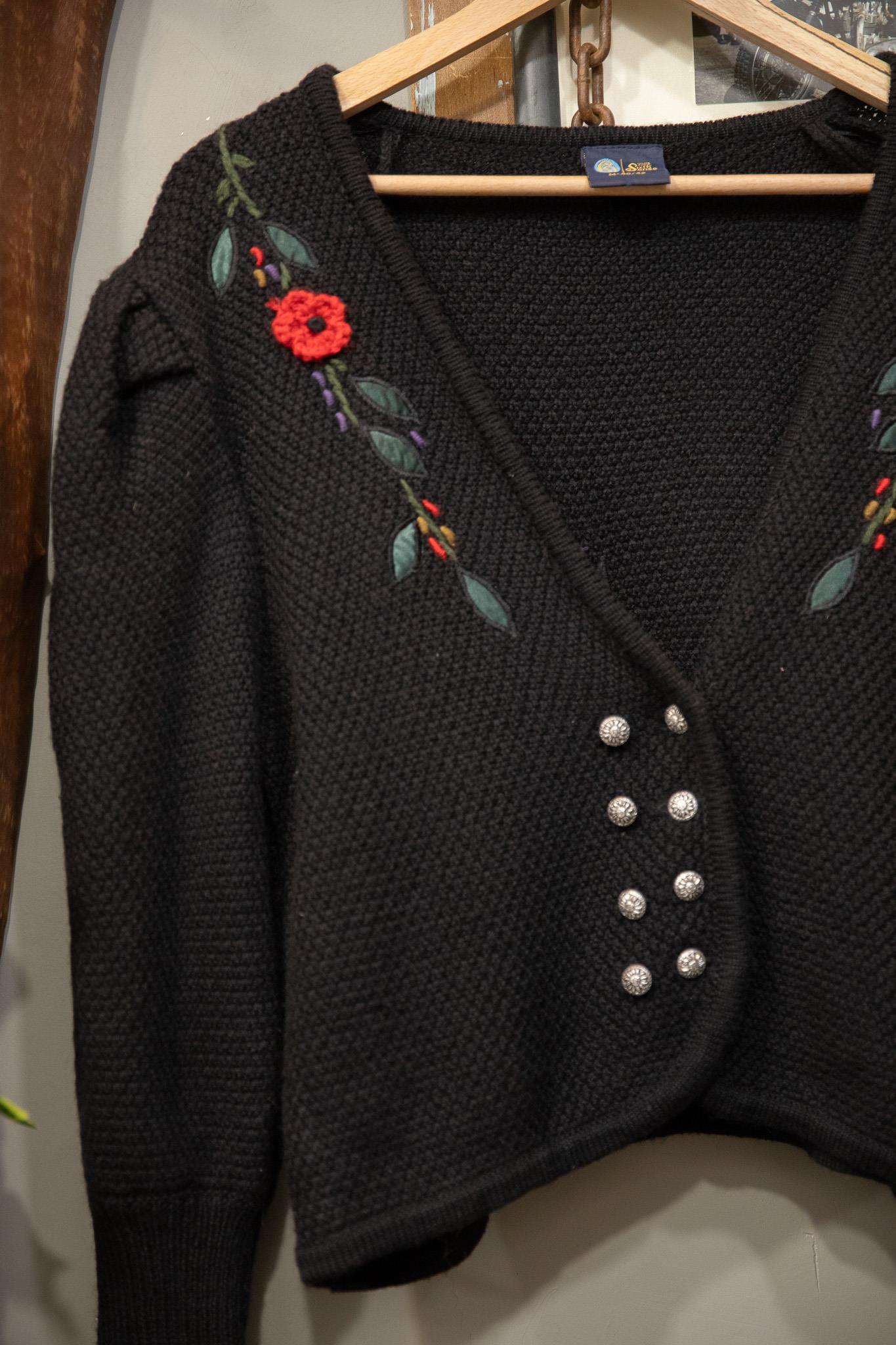 Chic Flower Knit Hırka-Ceket