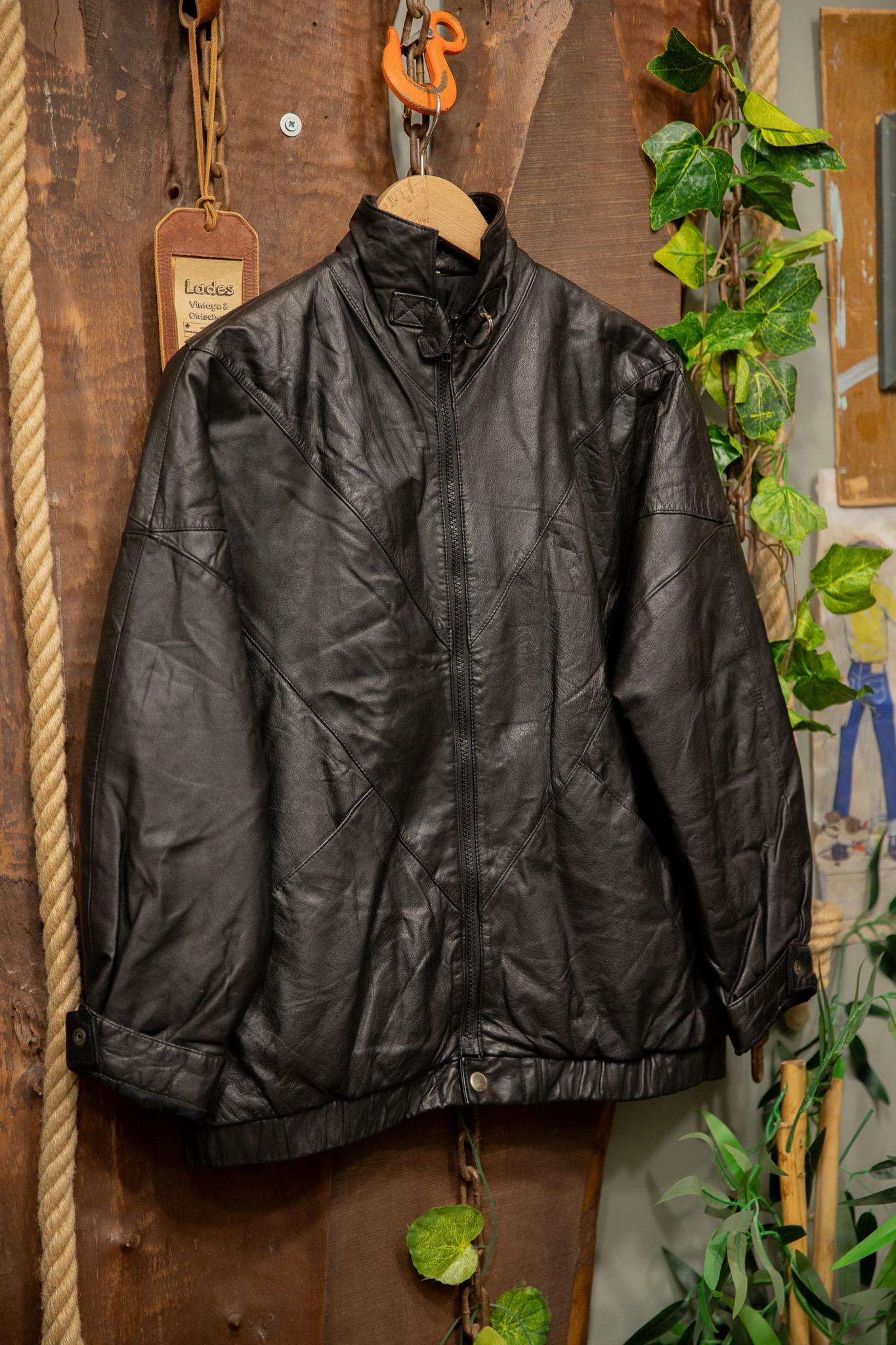 Classic Black Bomber Deri Ceket