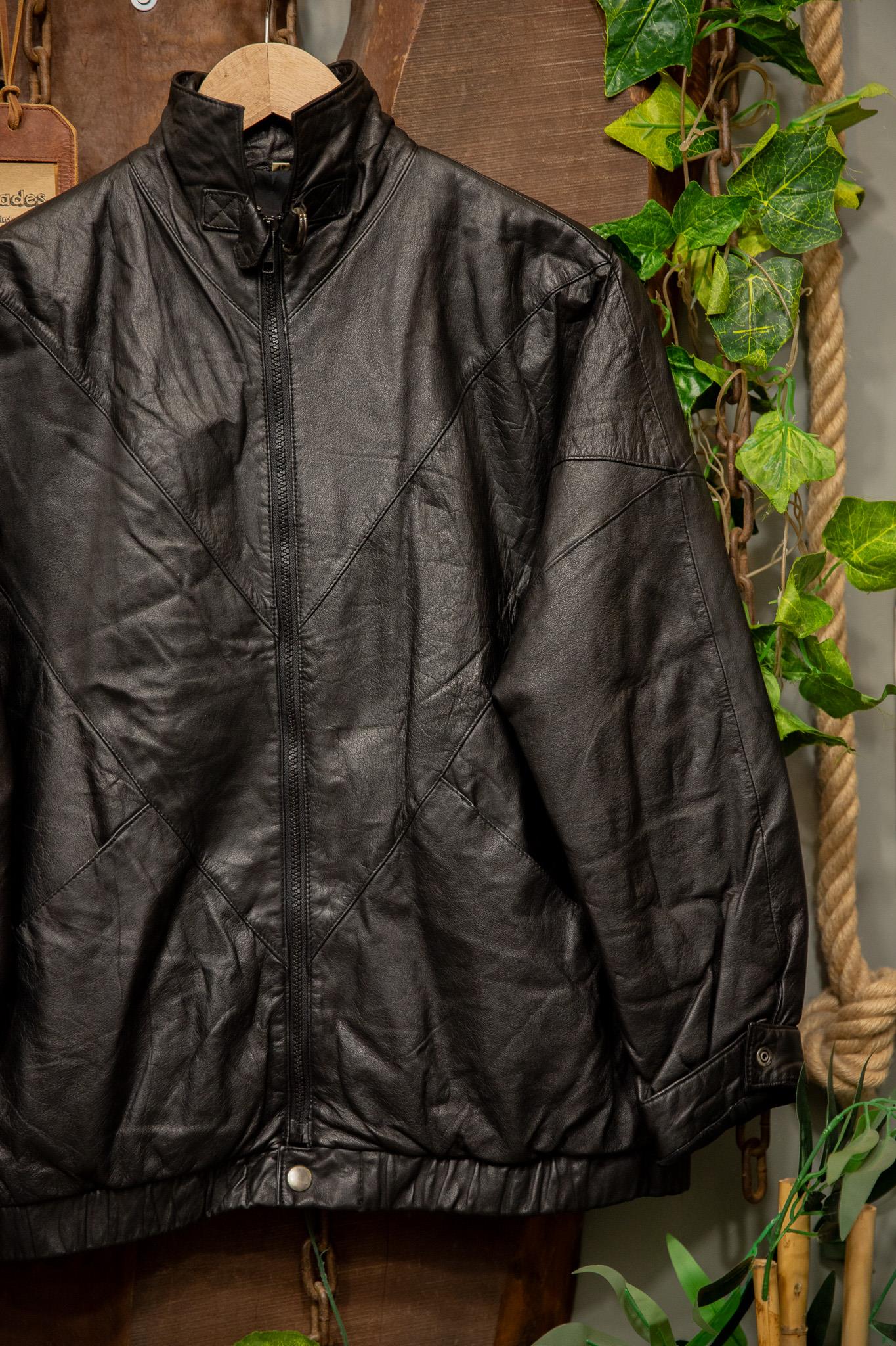 Classic Black Bomber Deri Ceket