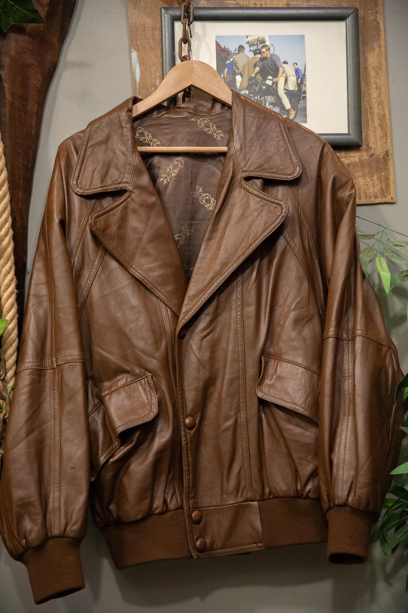 Classic Brown Bomber Deri Ceket
