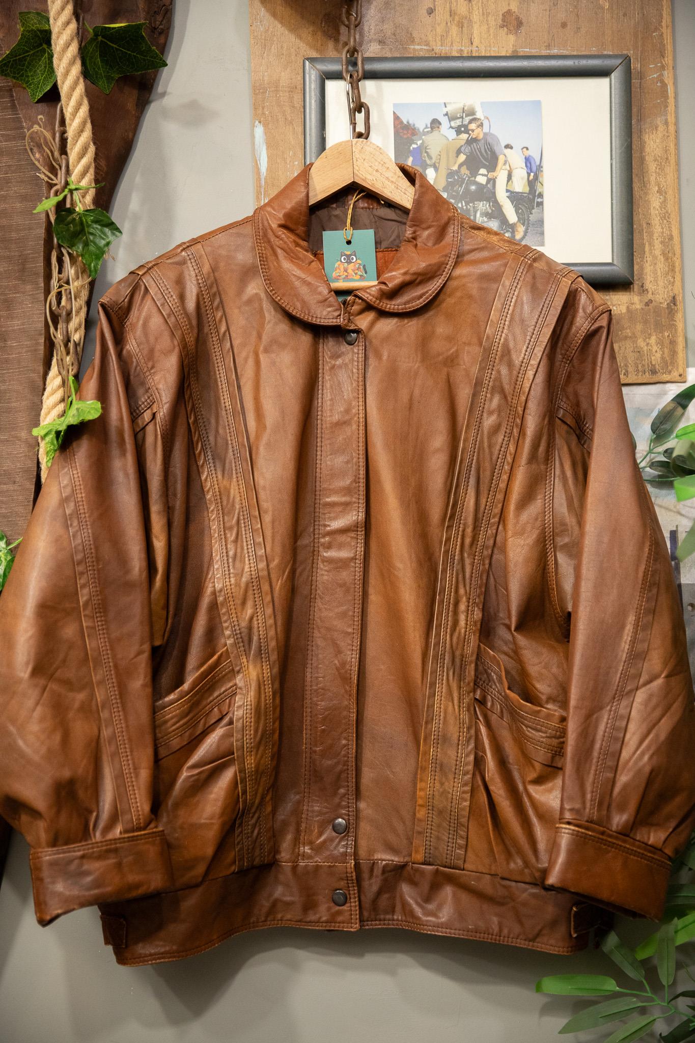Classic Brown Bomber Deri Ceket