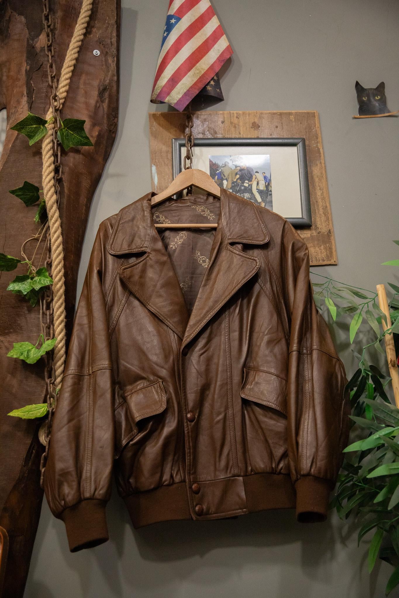 Classic Brown Bomber Deri Ceket