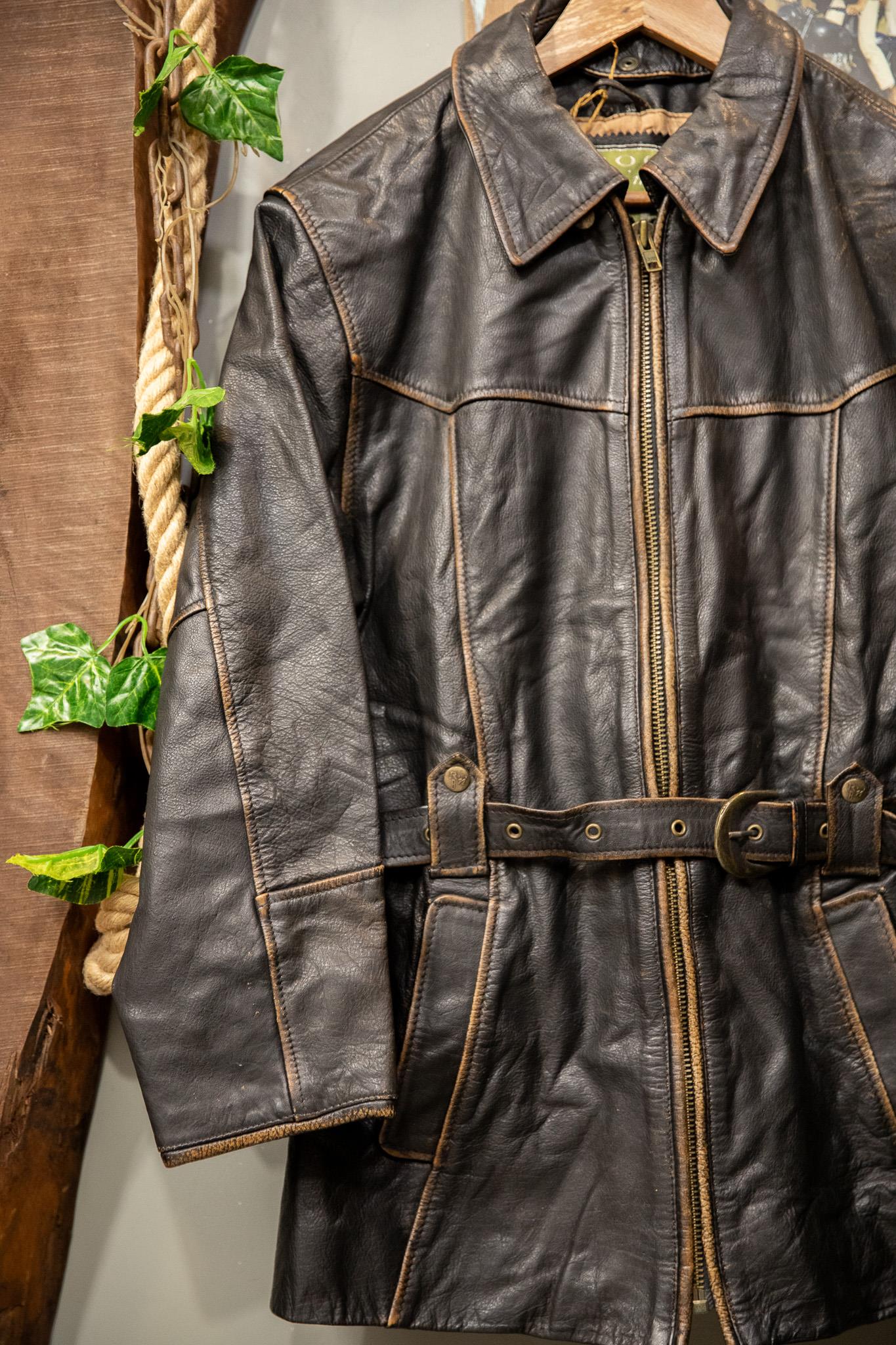Classic Eskitme Biker Deri Ceket